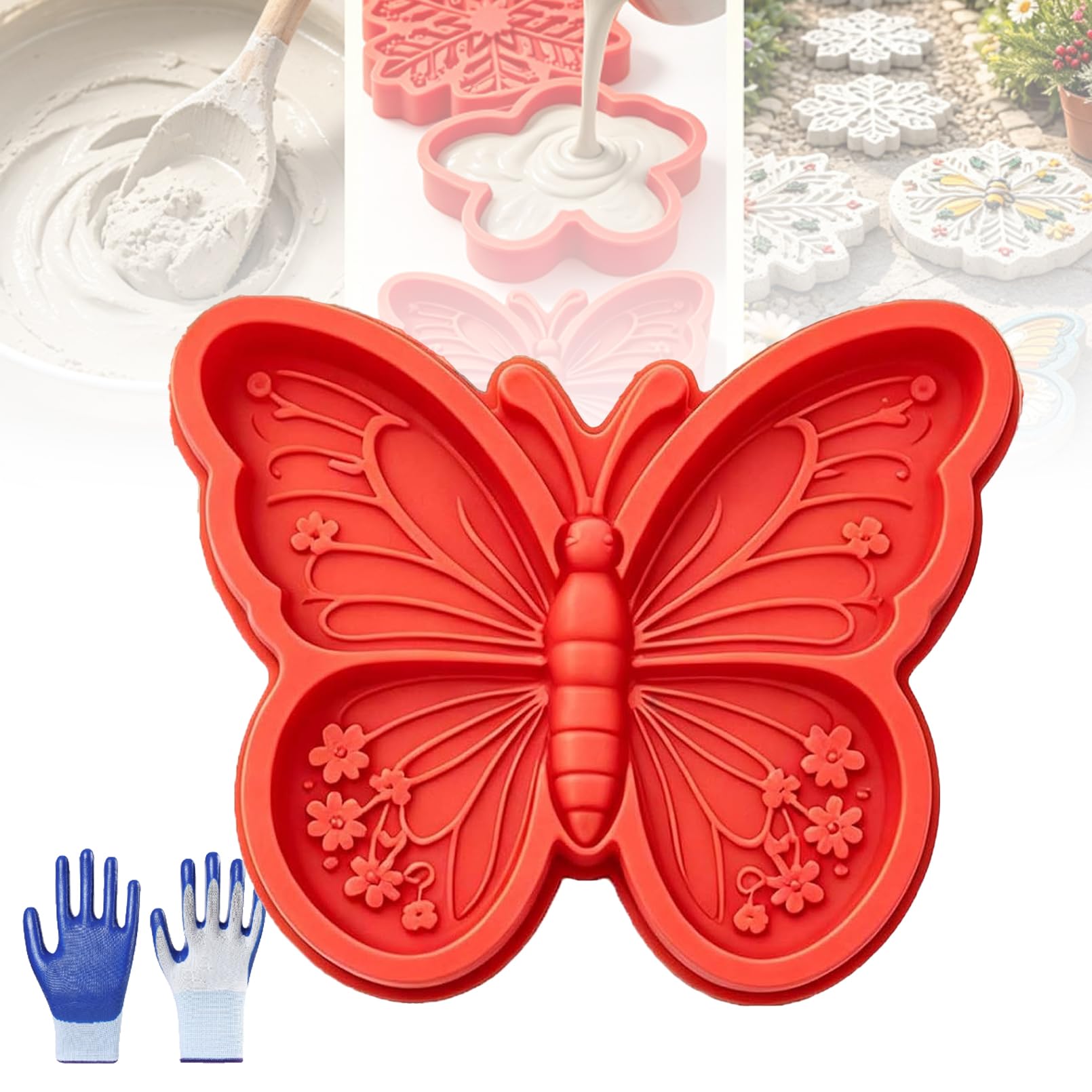 Reusable Concrete Stepping Stone Mold, Sunflower Bee Turtle ect (EE)