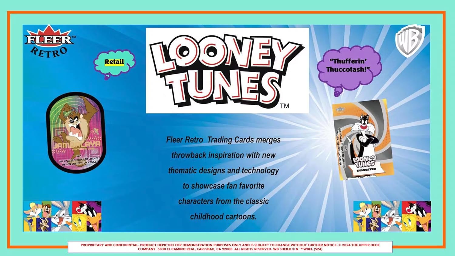 Fleer Retro Looney Tunes 5-Pack Blaster Trading Card Box (Upper Deck 2024)