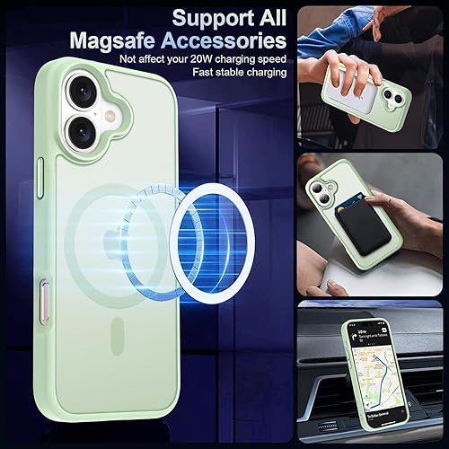 Vista 622 de MOCCA - Funda magnética resistente para iPhone 11 de 6.1 pulgadas, compatible con MagSafe, protector de pantalla de vidrio + protector de lente