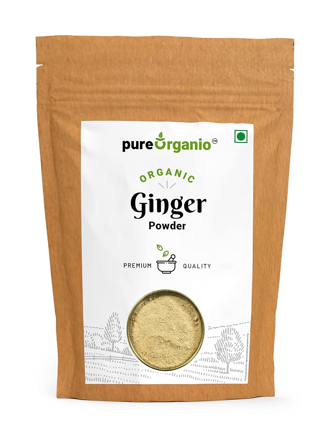Pure Organio Ginger Powder Organic Dry Ginger Powder Saunth Ground