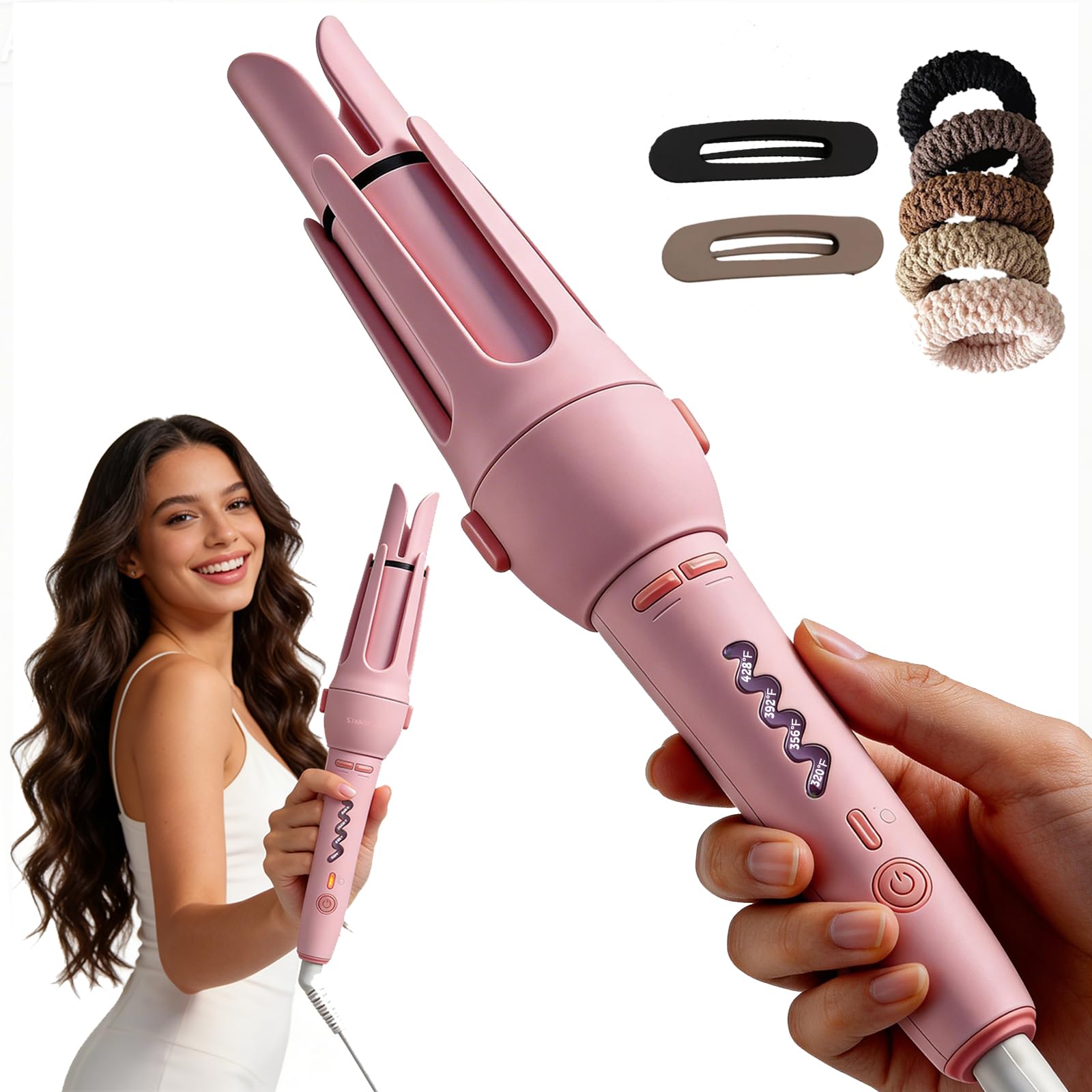 Automatic Hair Curler, 1.25 Inch Curling Iron for Beach Waves