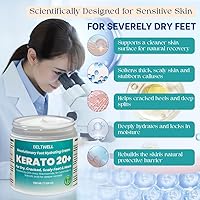 Vista 5 de Kerato20+ Urea 20% Crema hidratante intensa para pies de hidratación profunda para pies sanos y suaves. Restaura la piel extremadamente seca