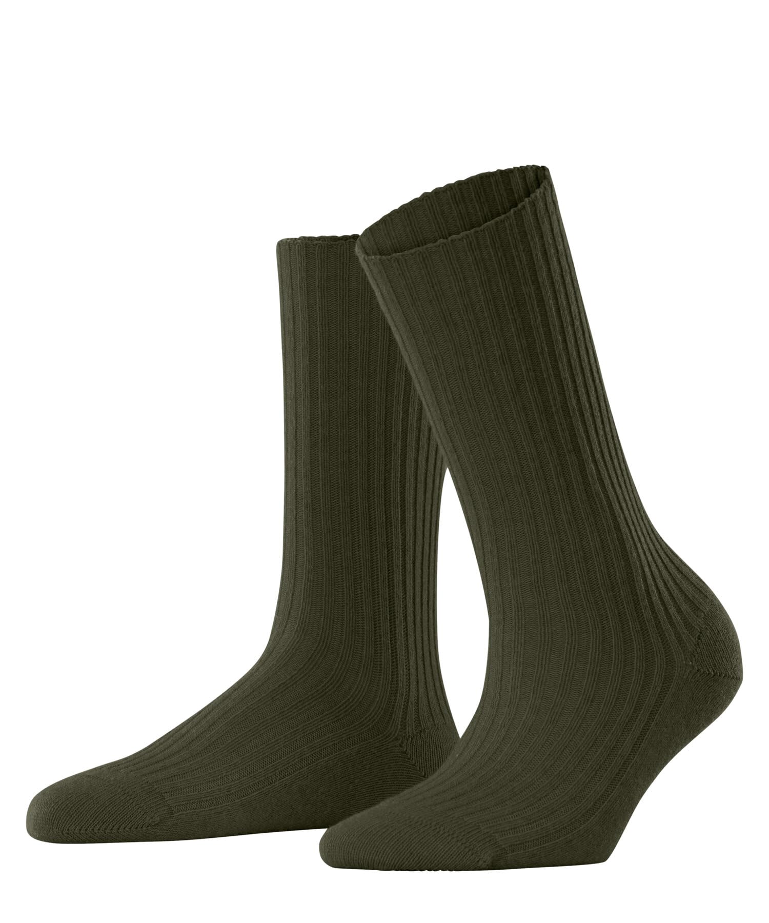FALKE Women's Cosy Wool Boot W So Viscose Cashmere Plain 1 Pair Socks, Green Artichoke 7436, 5.5-8