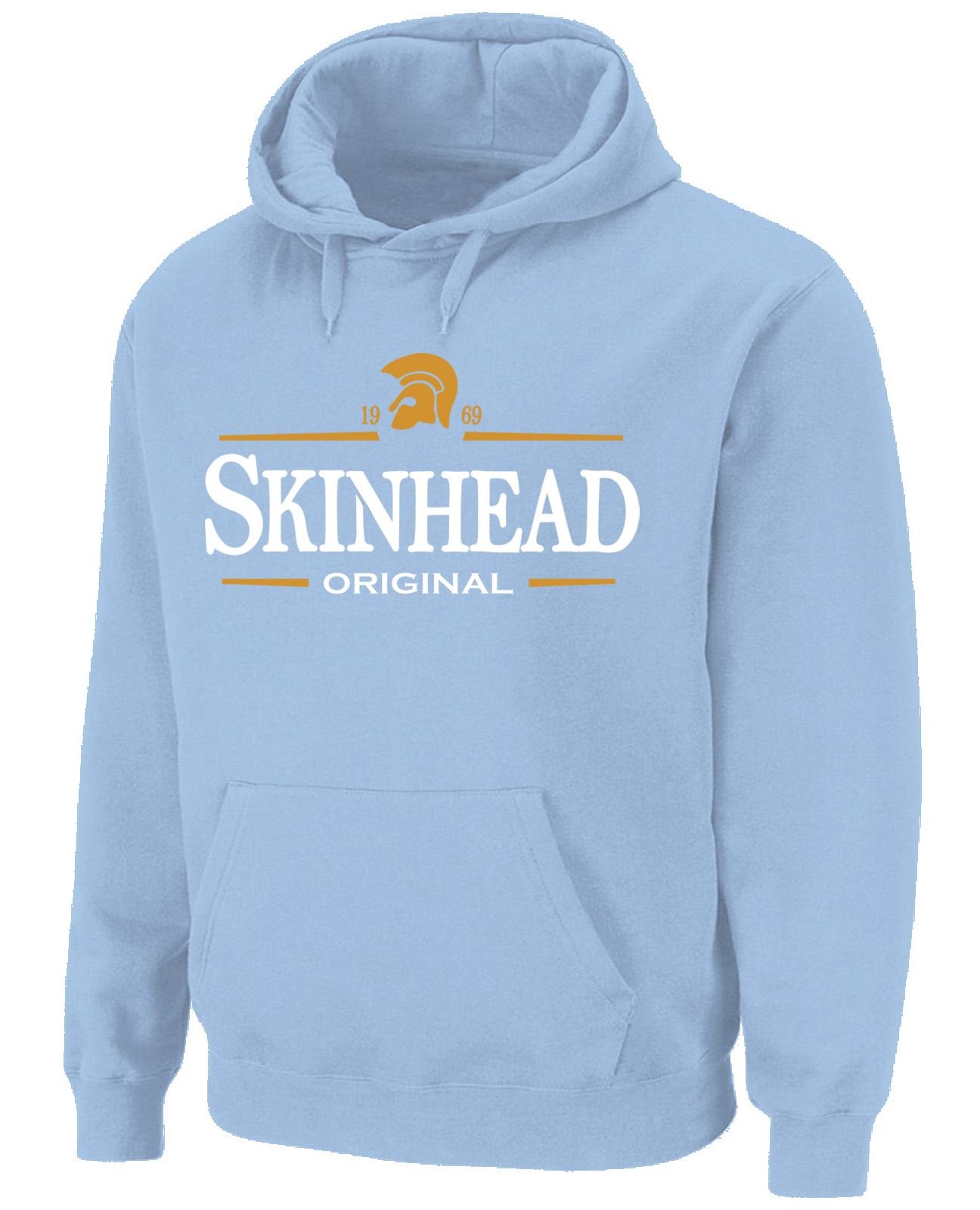 Tribal T-Shirts Mens Skinhead Original Logo Northern Soul Hoody (Medium, Light Blue)