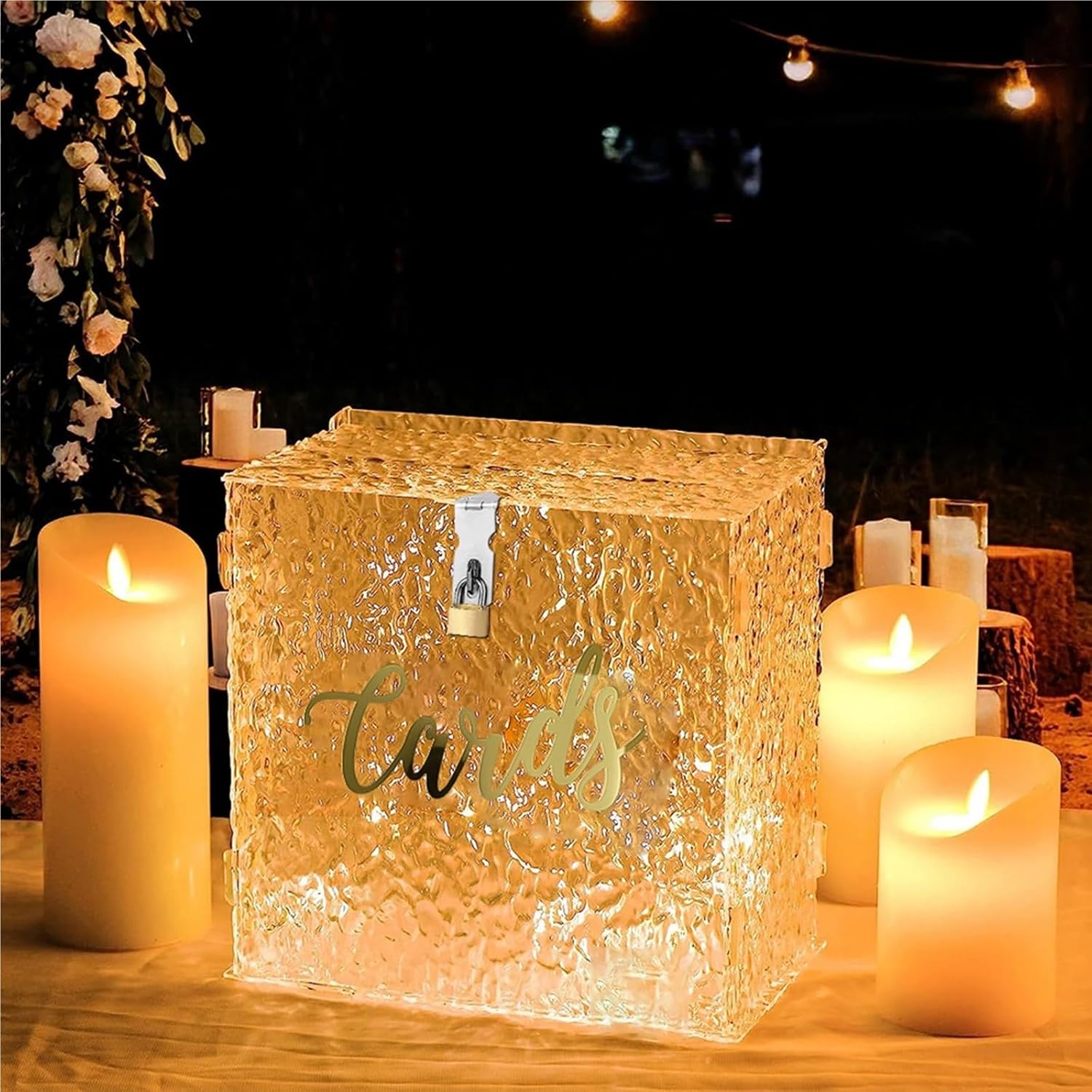 Wedding Cards Box Elegant Card Box For Party Birthday Graduation(Color 1)
