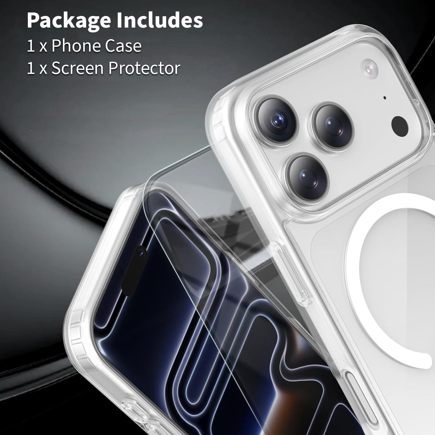 For IPhone 17 Case: Strong Magnetic Anti-Yellowing Slim Clear Phone Case | Military Grade Protection & Shockproof Drop Protective Thin Transparent Cover (Clear Crystal