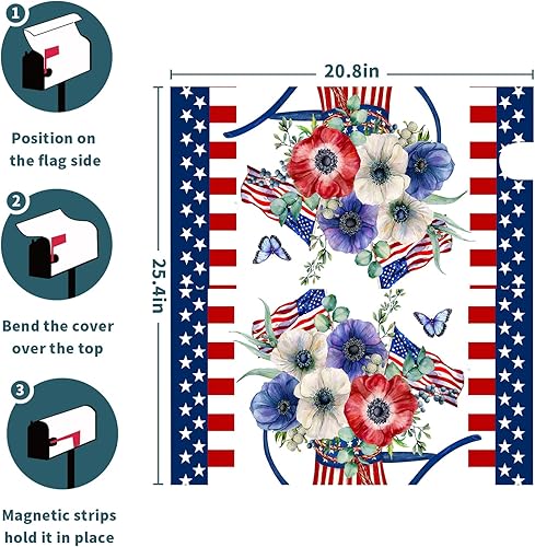 Miniatura 142 de Winter Cardinal Birds - Funda magnética para buzón, tamaño estándar de 25.5 x 21 pulgadas, diseño de pájaros rojos navideños para buzón