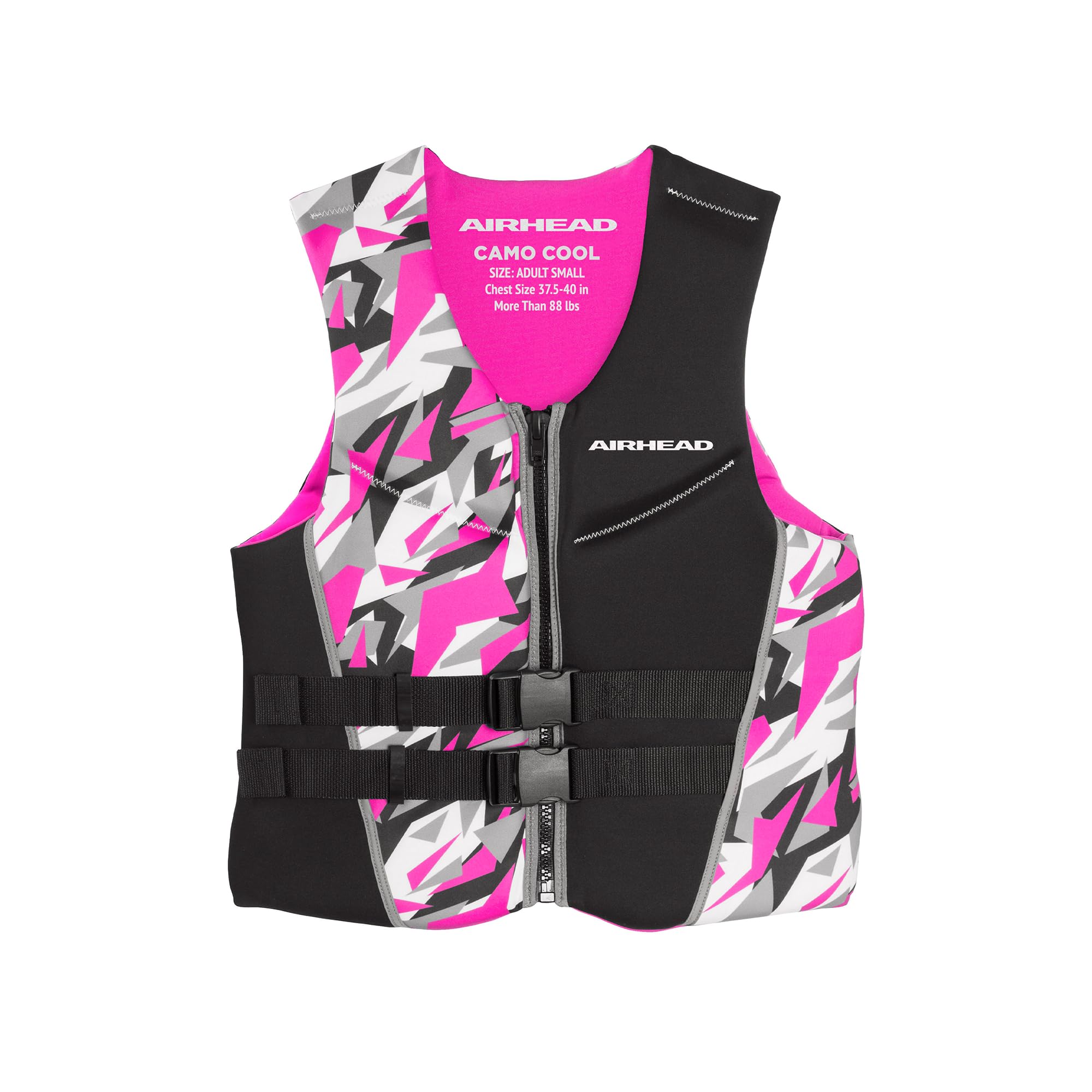 Airhead Women’s Camo Cool Neolite Flex Kwik-Dry Life Jacket, US Coast Guard Approved Pink Small