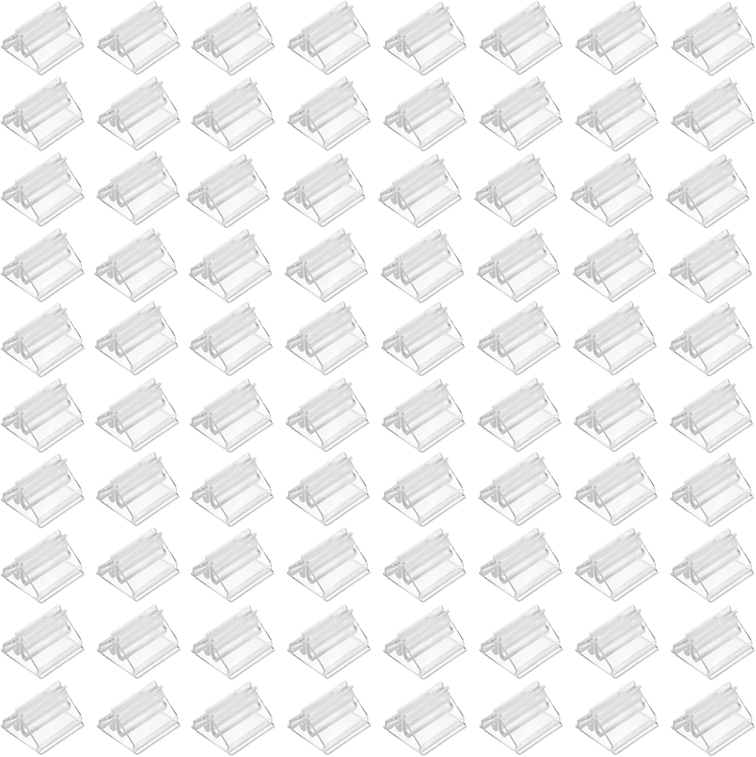 80 Pcs Card Stands Translucent Plastic DIY Card Holders 0.7 Inch Table Number Stands Clear Paper Board Clips for Cards Photos Memos Pictures Display Game Party Favor