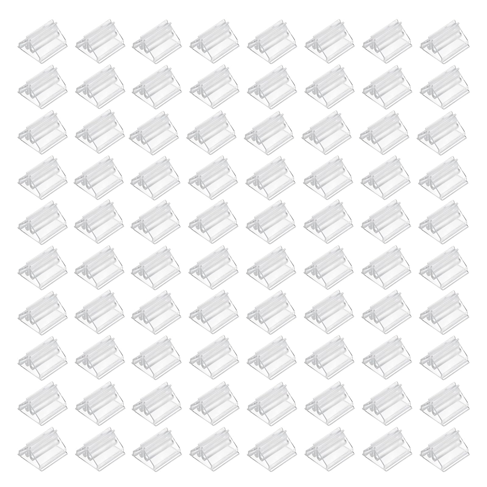 80 Pcs Card Stands Translucent Plastic DIY Card Holders 0.7 Inch Table Number Stands Clear Paper Board Clips for Cards Photos Memos Pictures Display Game Party Favor