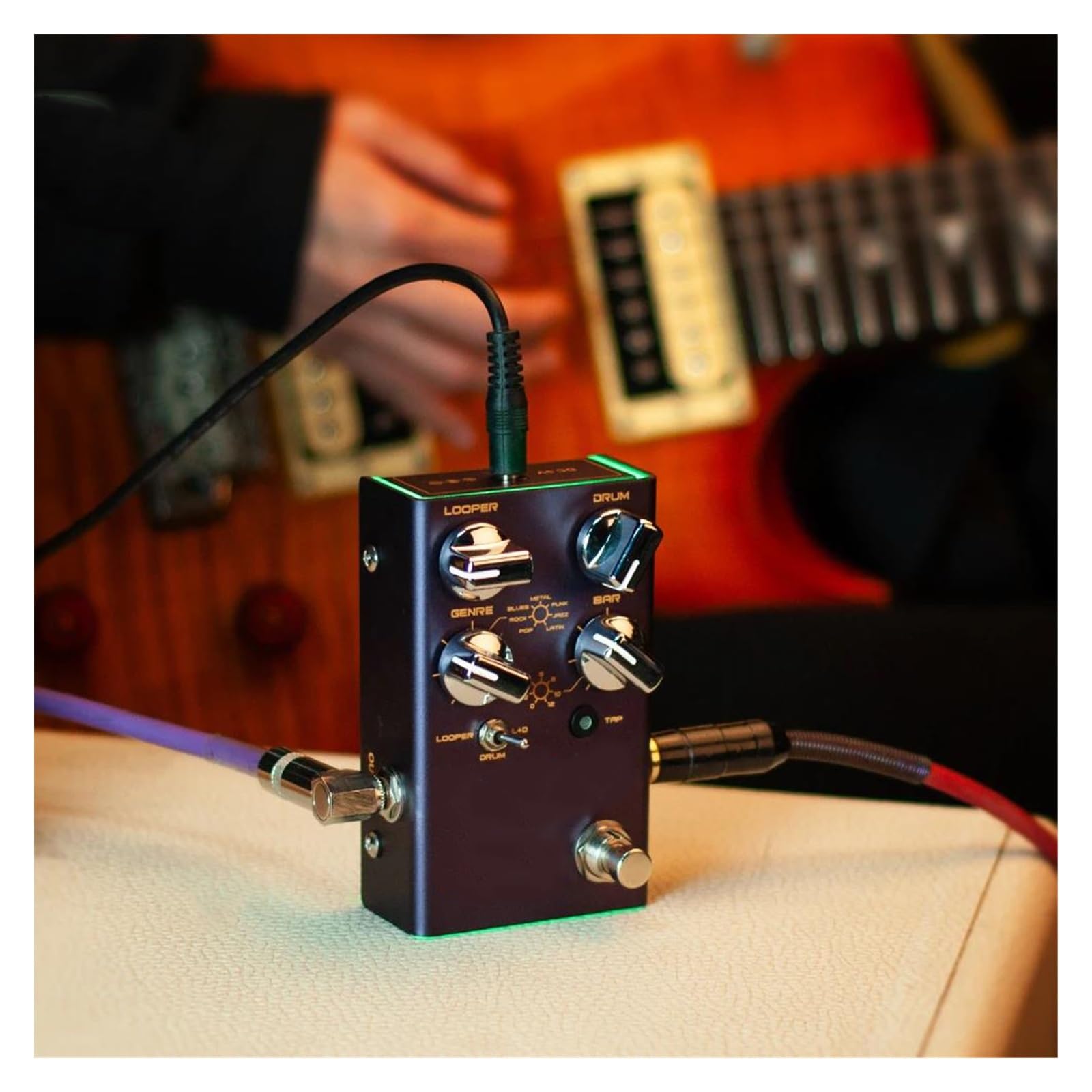 2 W 1 Looper Gitarowy I Pedał Automatu Perkusyjnego 40 Minutowe Nagranie Z Wieloma Efektami(2)