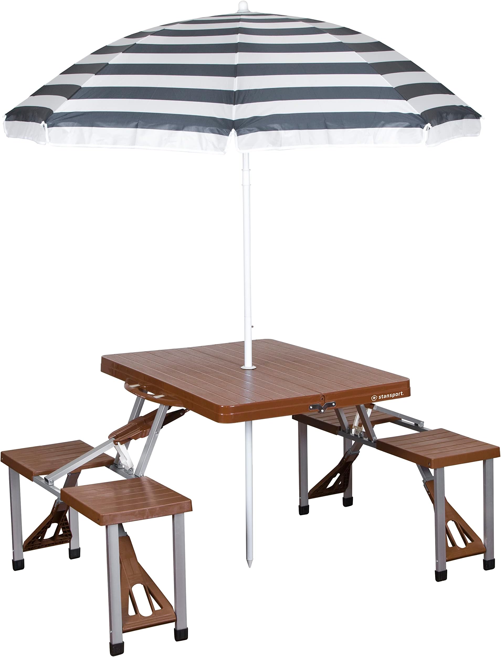 Stansport 615 Picnic Table and Umbrella Combo Pack