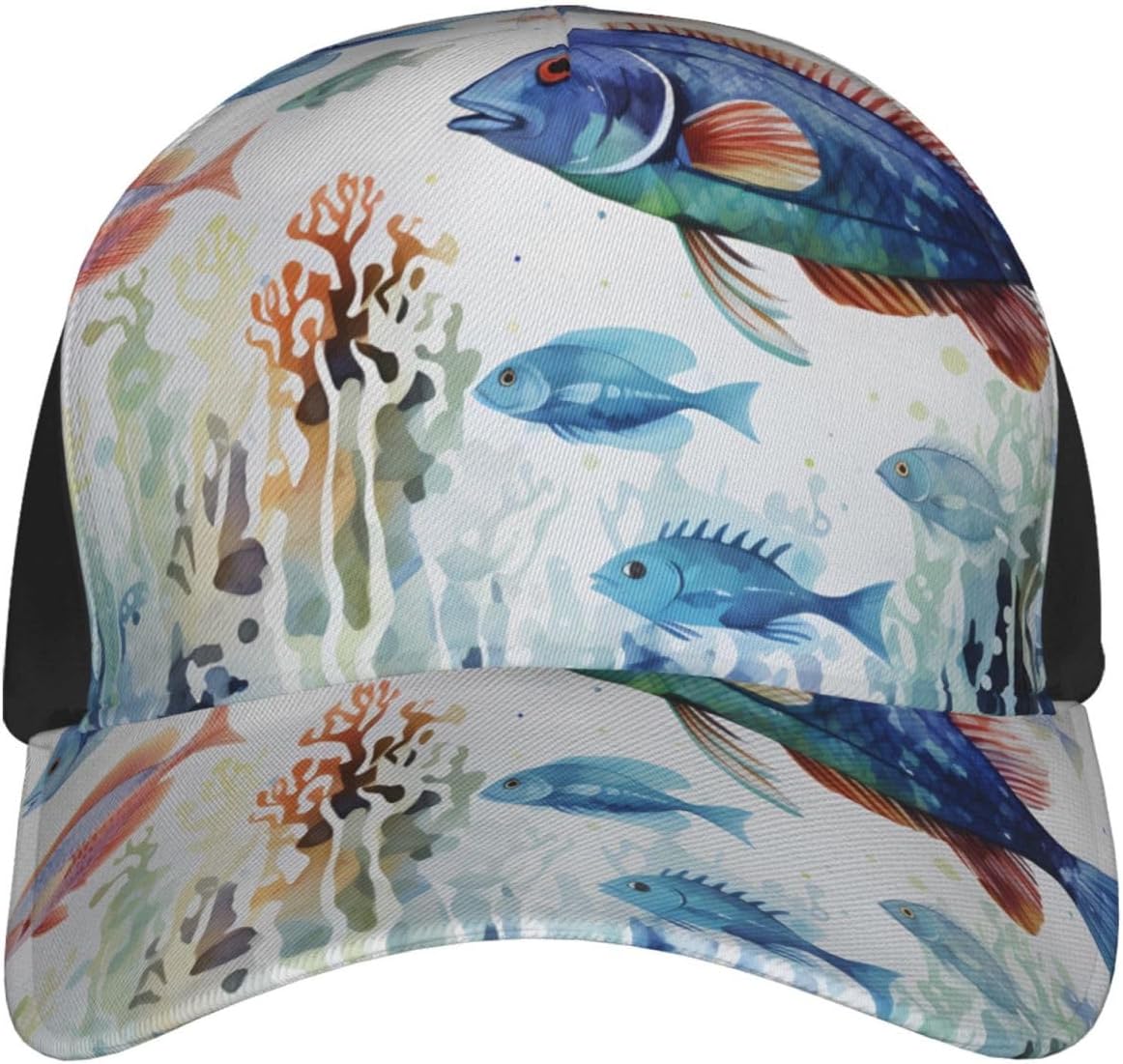 Ocean Life Baseball Caps for Women Men Golf Dad Hat Adjustable Sun Hat Fashion Sports Caps Black