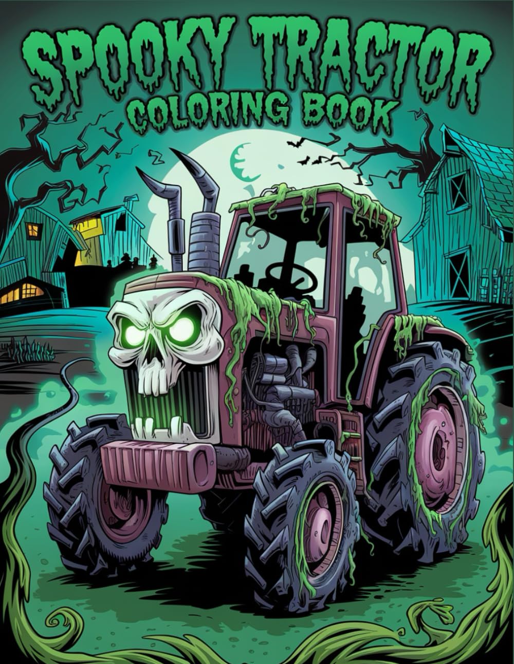 Spooky Tractor: Fun Coloring Adventure with Creepy Tractors and Haunted Farms