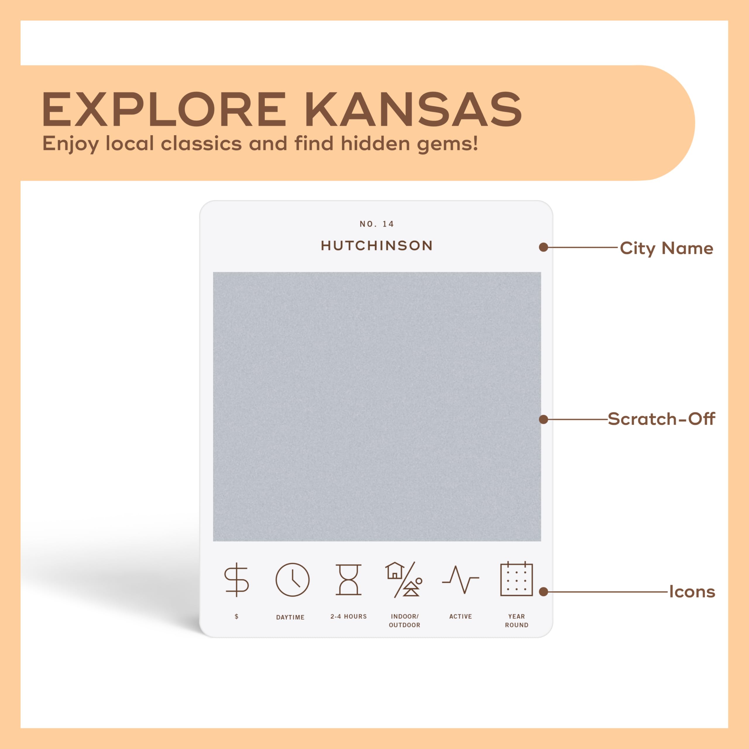 Reach International Outfitters Kansas Adventure Bucket List: 50 Rubbelkarten für Outdoor-Aktivitäten, Touristenattraktionen und Roadtrips – perfektes Reisegeschenk und Leitfaden für die Erkundung von