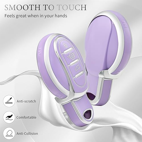 Miniatura 9 de OFFCURVE Funda para llavero BMW, compatible con BMW Mini Cooper S D SD F56 F55 F54 F57 F60 R55 R55 R56 R57 R58 R59 R60 S Roadster Smart Key Fob