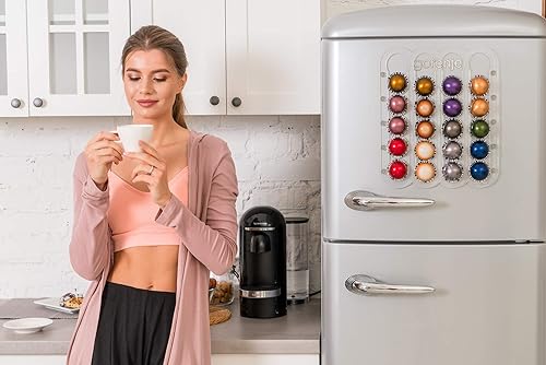 Miniatura 11 de Demi's Home Soporte magnético para cápsulas de café Nespresso Vertuo - Adecuado para ser montado en el refrigerador (negro) Negro