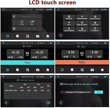 Ophthalmology Vision Screener,7 Inch Touch Screen Vision Screening Machine,Eye Exams Machine, 0-180, 98cm Distance, Rapid 3S Detection