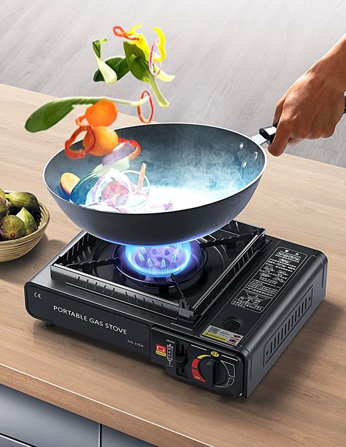 RHP Réchaud à gaz d'extérieur - Pour camping, voyage, vacances, randonnée, pique-nique, jardin - Avec mallette pratique - Jusqu'à 30 % de consommation de gaz en moins