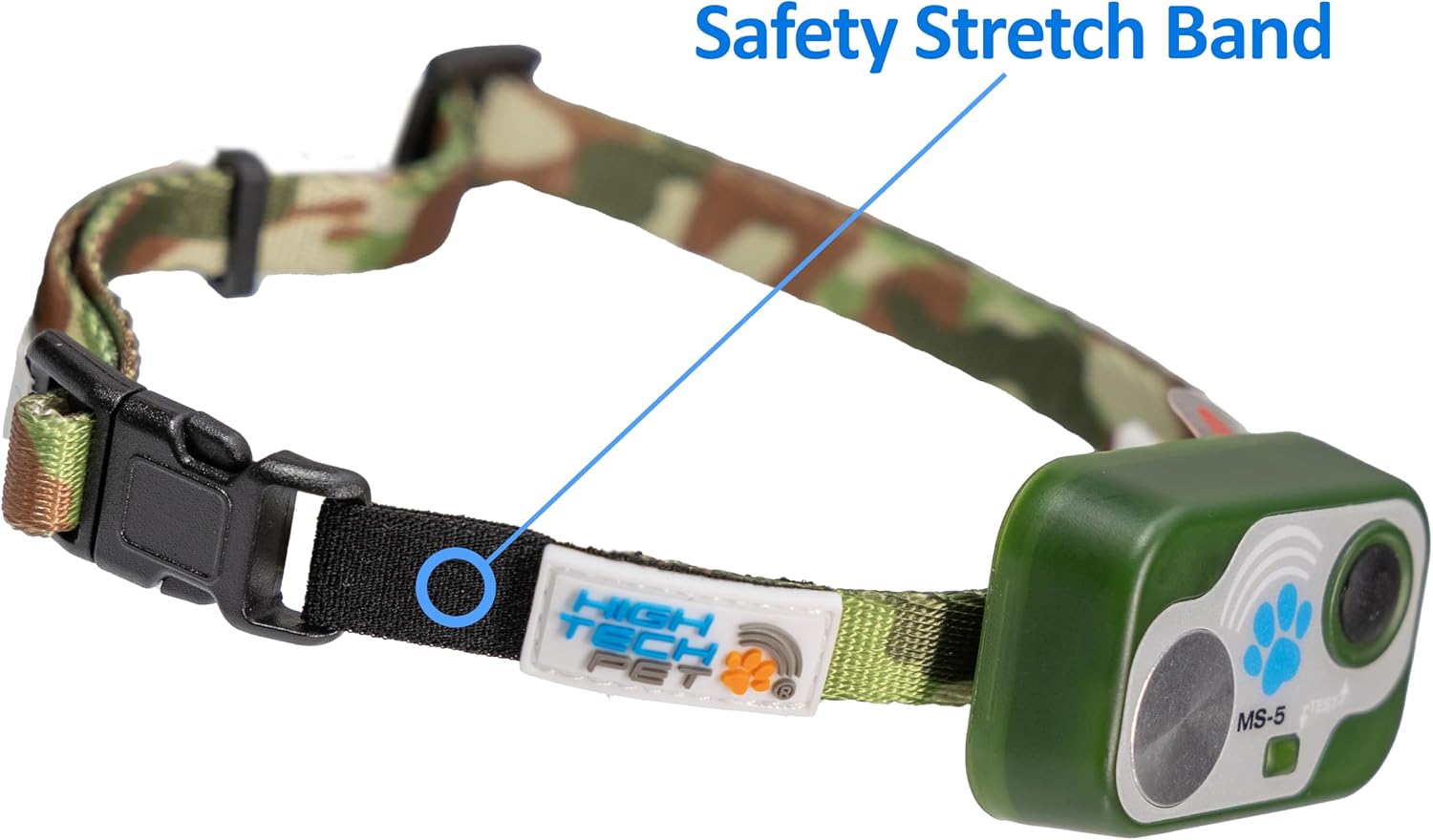 Genuine MS-5® Automatic Pet Door Collar for Cats. Engineered, Tested & Certified by High Tech Pet. Designer Series, Extra Power Output, Waterproof (Camo, Cat)