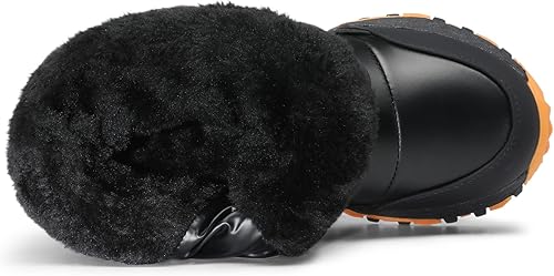 Vista 4 de Bruno Marc Botas de nieve para niños y niñas, botas de invierno impermeables aisladas al aire libre