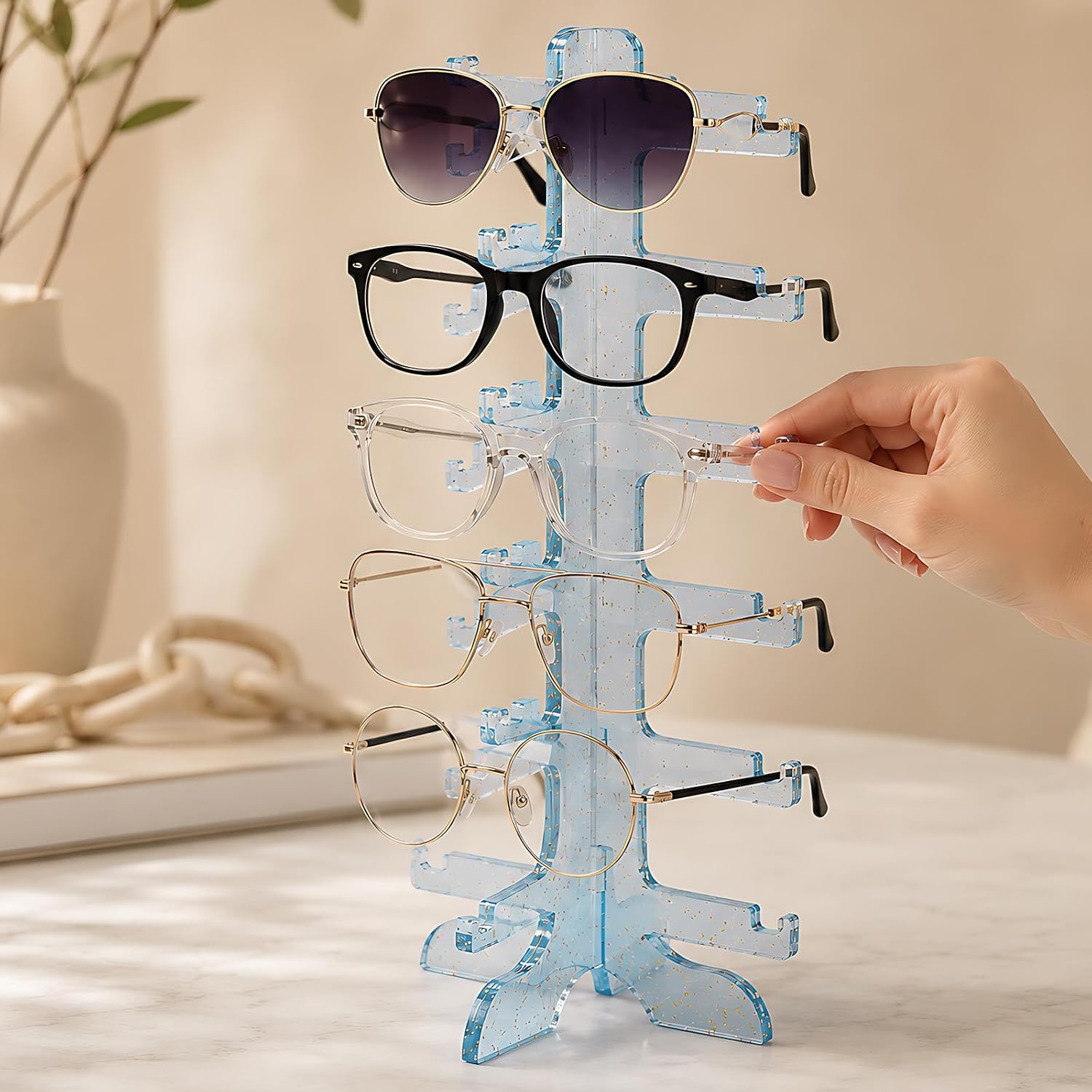 Glasses Storage Rack Silicone Mold, Multi Layer Glasses Display Stand Mold