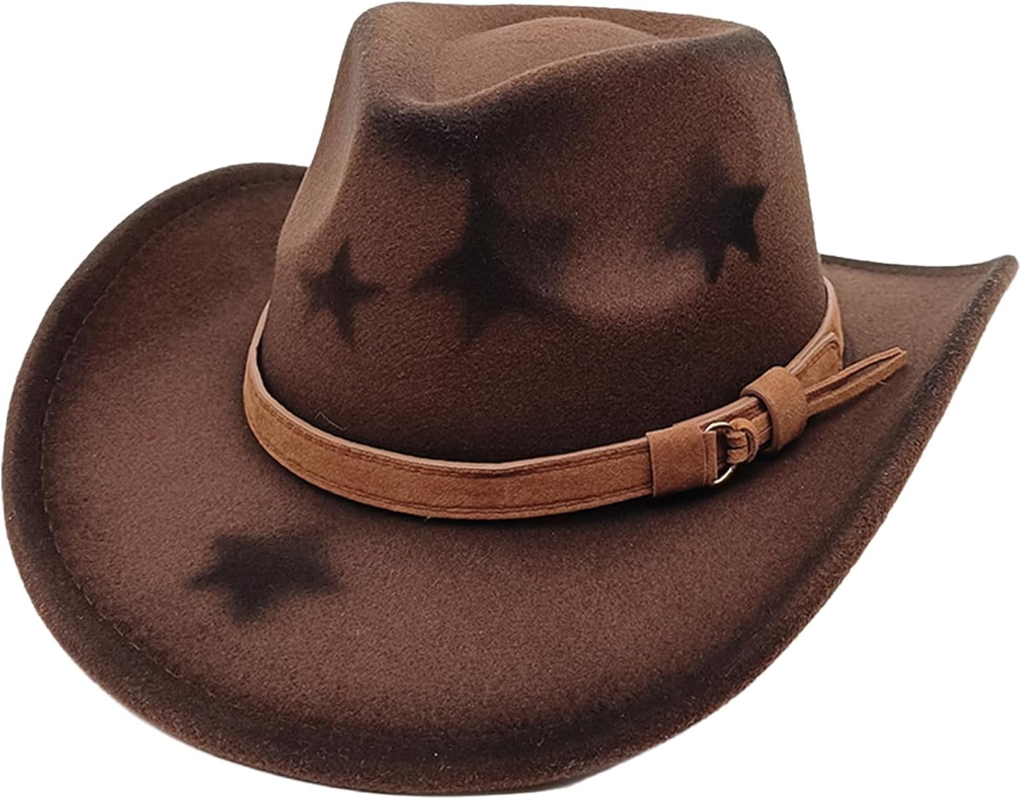 Fedoras Hat Panama Hat Maillard Star Print for Women Men Photo Props Western for Men Women Unisex Wear Headwear