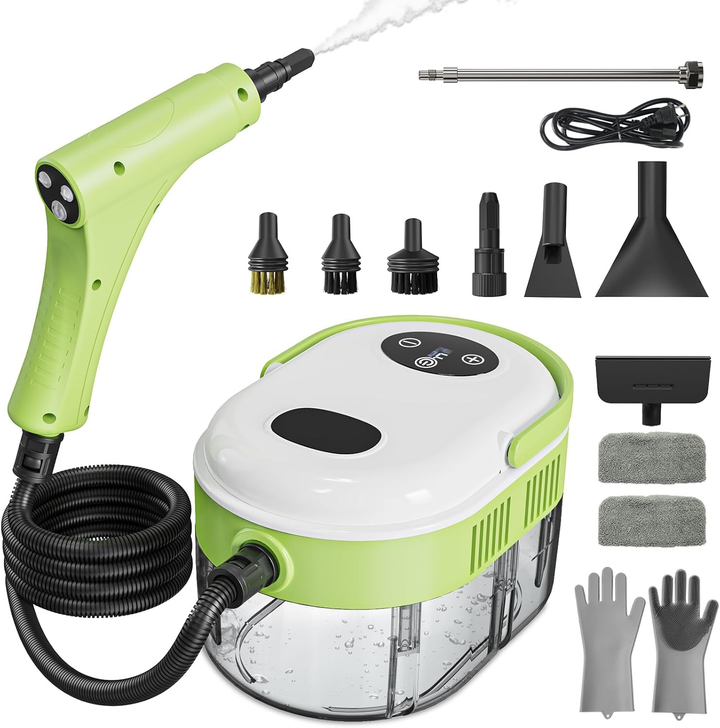Steam Cleaner Handheld Steam Cleaner with 6 Levels Adjustable Handle 1 5L Water Tank Steamer for Cleaning Portable