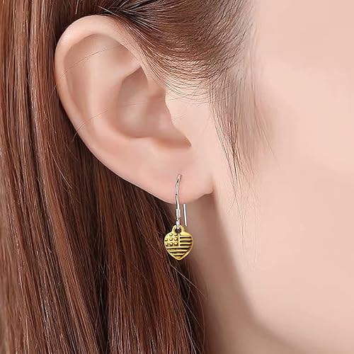 Miniatura 6 de 100 dijes en forma de corazón de aleación de bandera estadounidense, colgantes de bandera de corazón para collares, pulseras, joyería, manualidades,