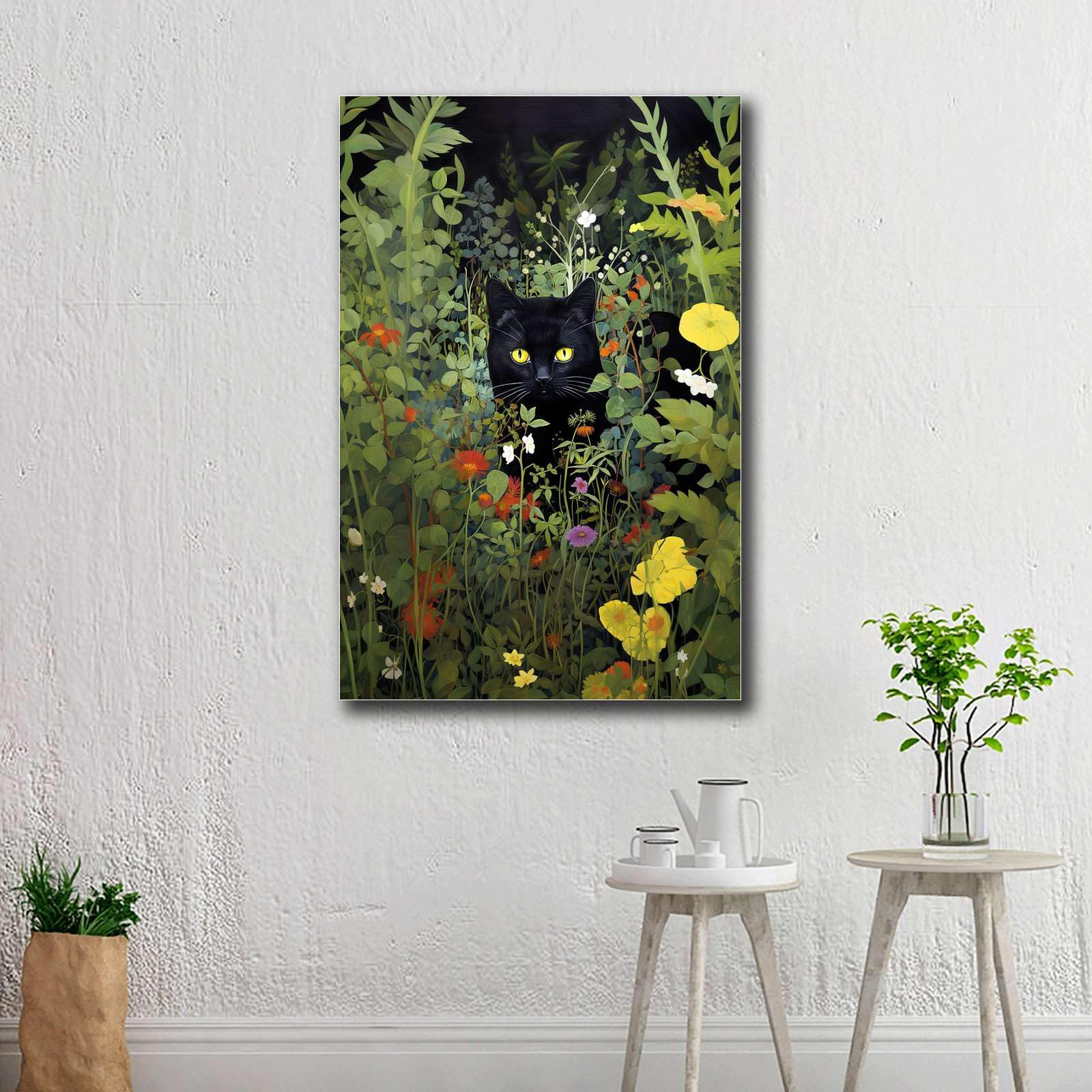 Amazon.com: YX Tide Poster Decorative Canvas Painting Garden Cat
