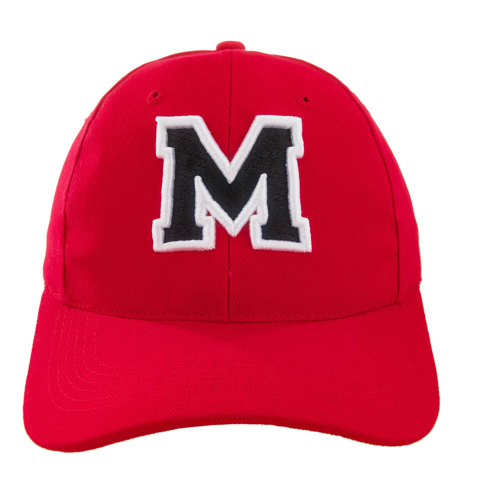 4Sold M Kids Casual Cotton Baseball Cap Alphabet A-Z Red Caps Black Letter Snap Back Hat Hats Snapback