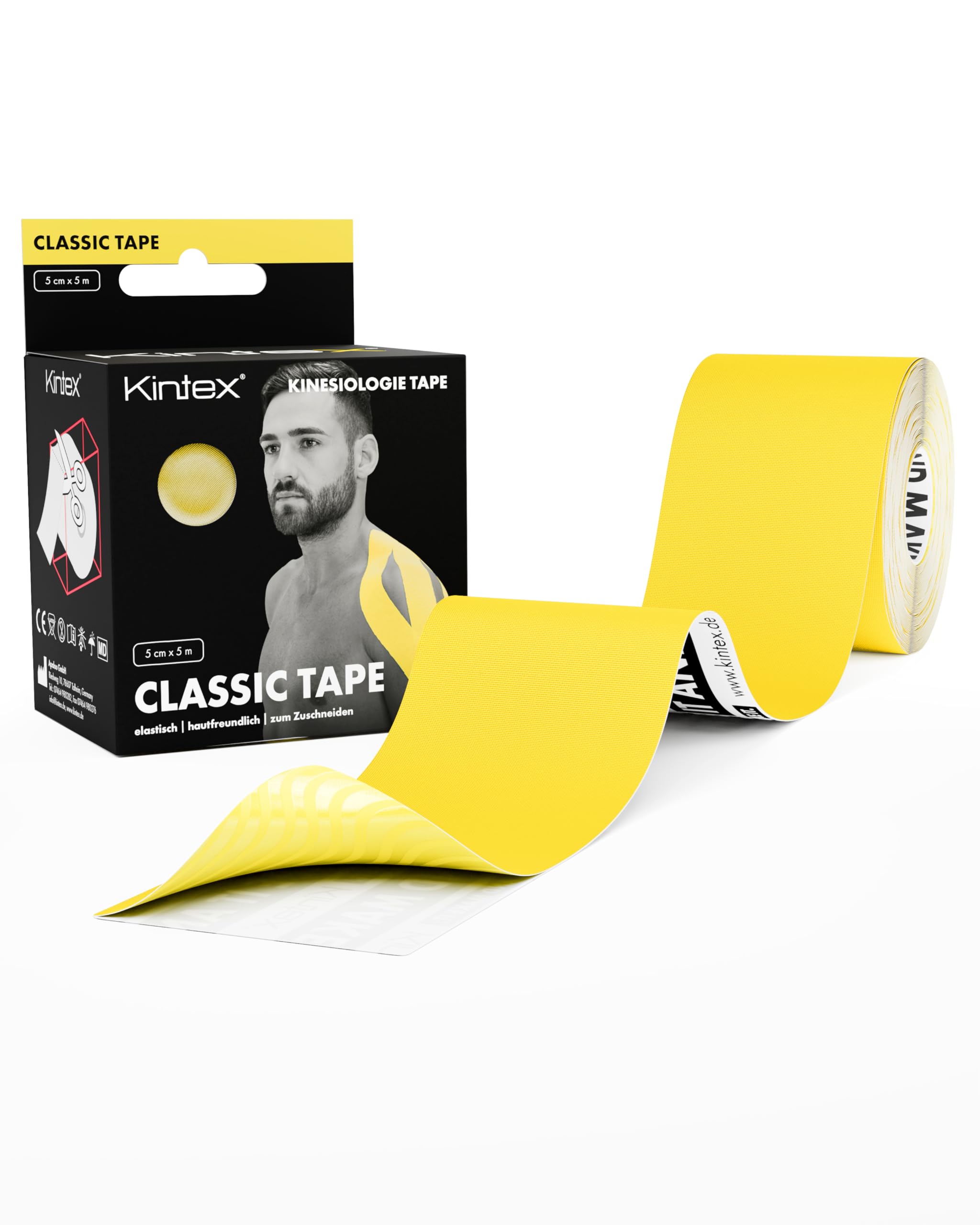 Kintex Kinesiology Tape Classic 5 cm x 5 m Physio Tape Elastic Waterproof