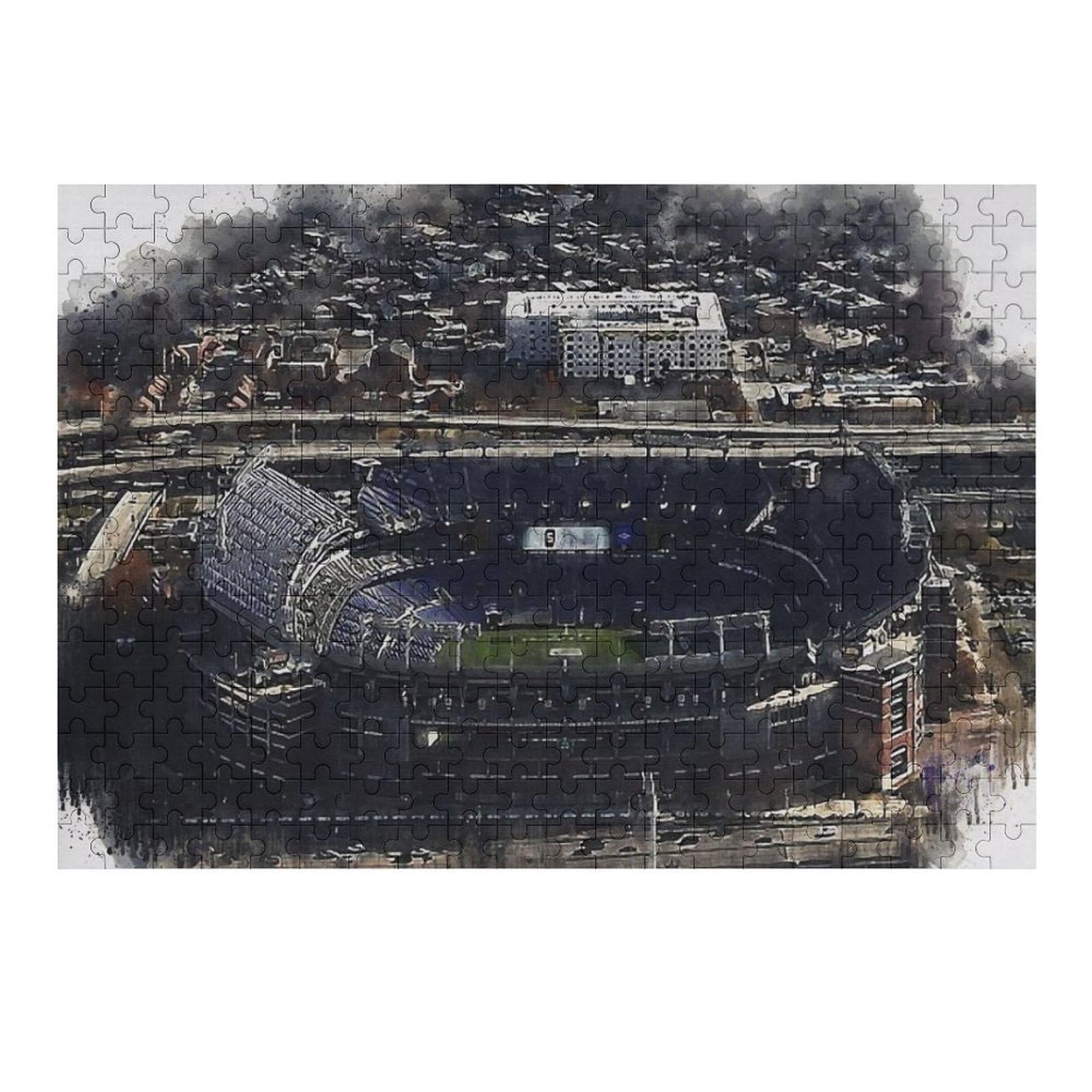Jigsaw Puzzle for Teenagerss 1000pcs(38x26cm) MT Bank Stadium Jigsaw Puzzle DIY Toys Enhance Memory Unique Gifts for Birthday And Christmas 1000pcs(38x26cm)