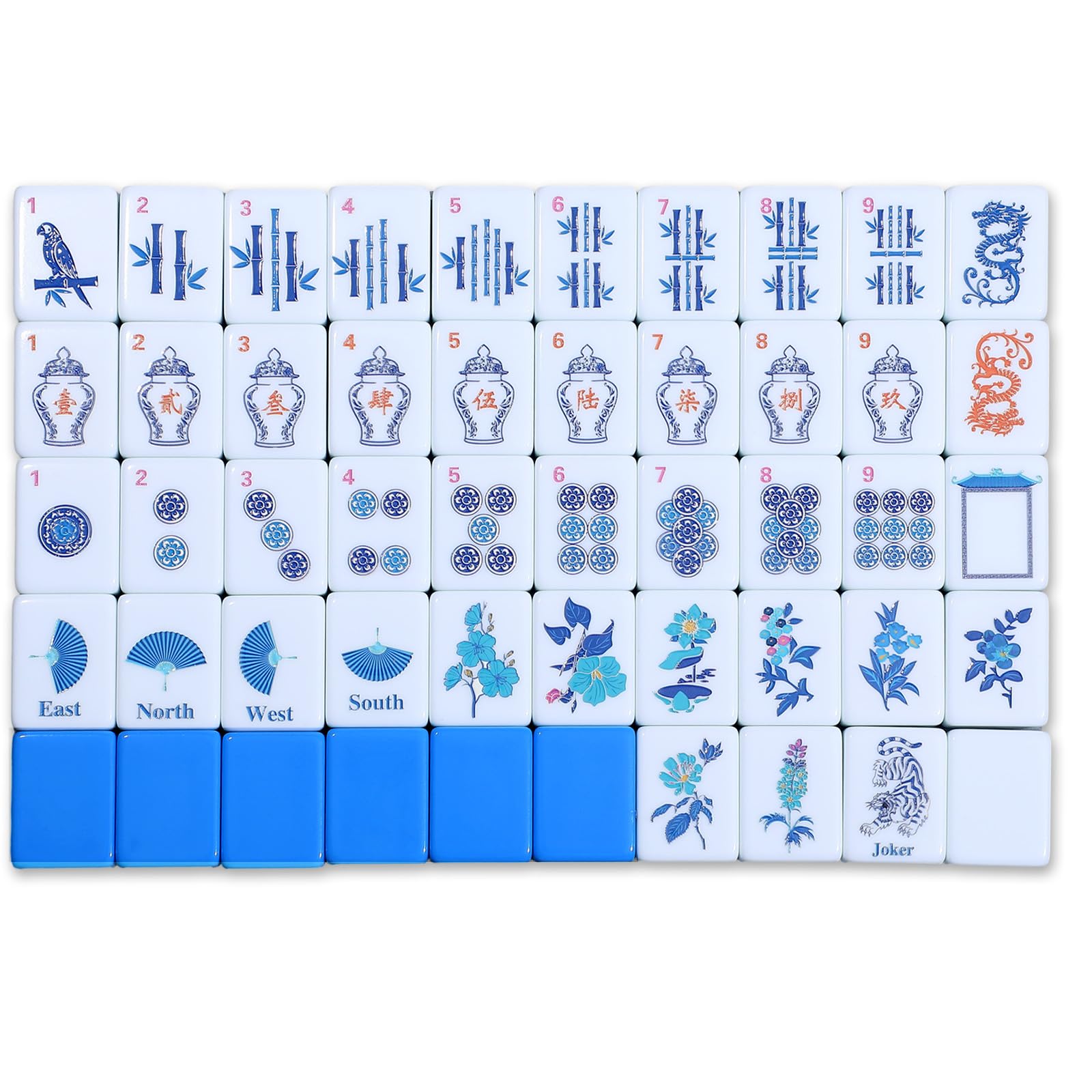 Photo 1 of Arrowbash American Mahjong Tile Set, 160 Pcs 1.2 Inch Hand Carved Mahjong Tiles for Family Night, Ma Jiang Lovers