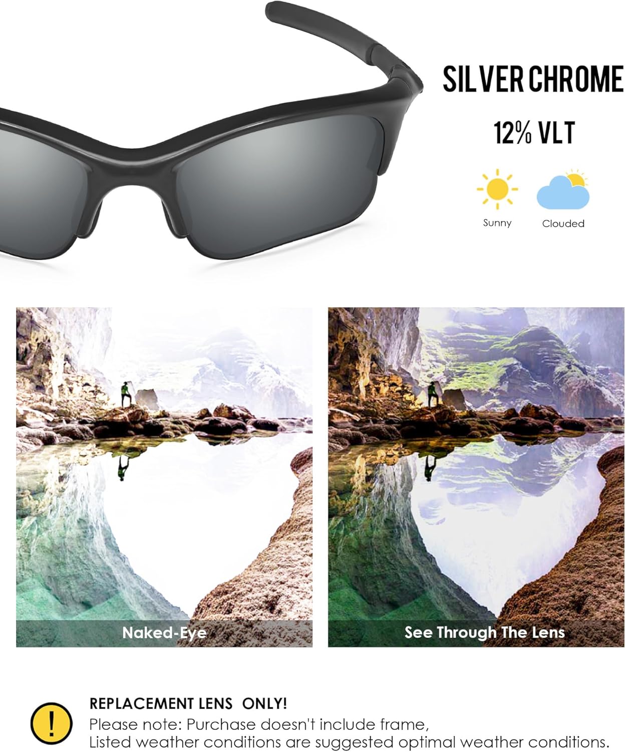 BLAZERBUCK Replacement Lenses & Sock Kit for Oakley Half Jacket XLJ Sunglass