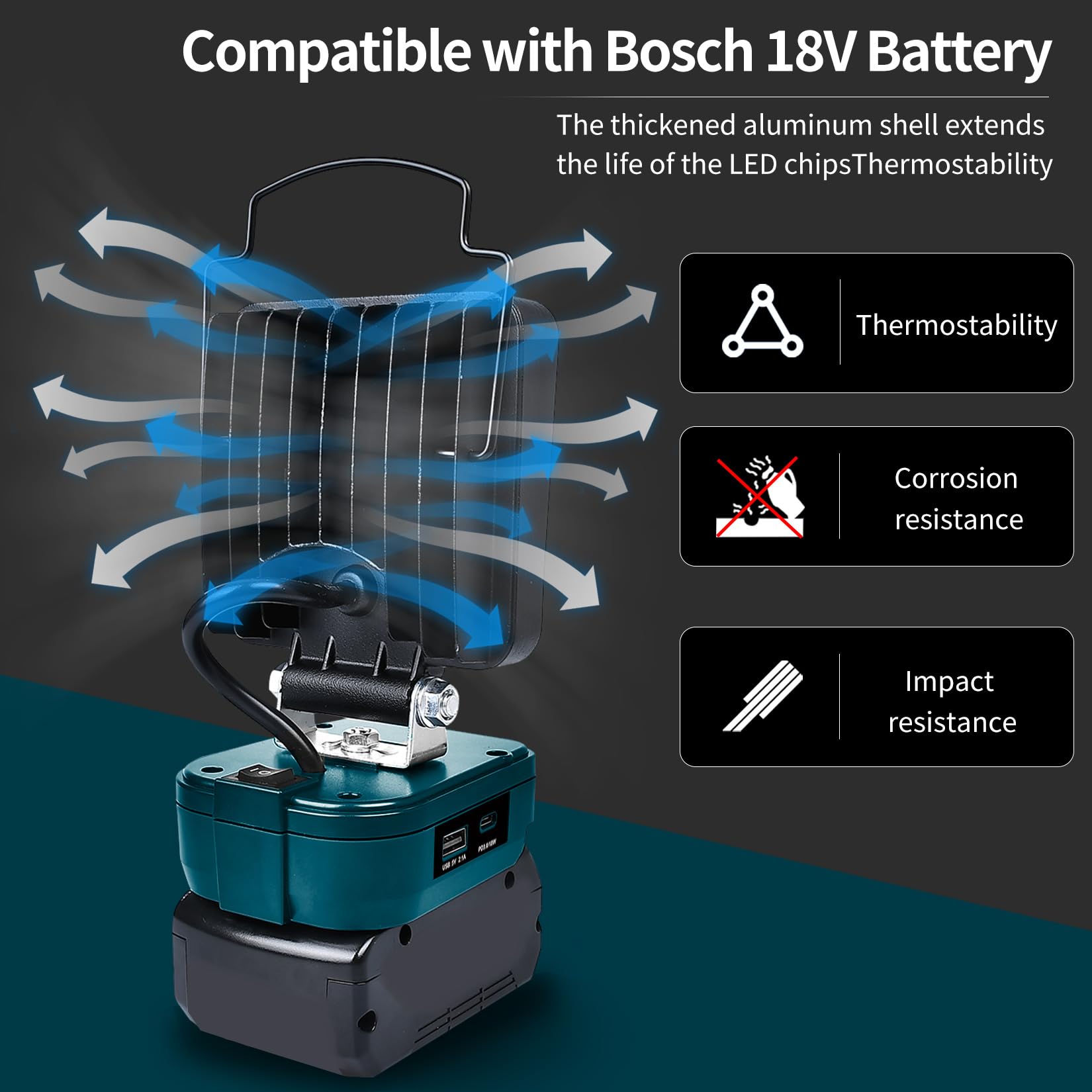 LAMPADA DA LAVORO LED | Autoricambi Clincar - Foto 7