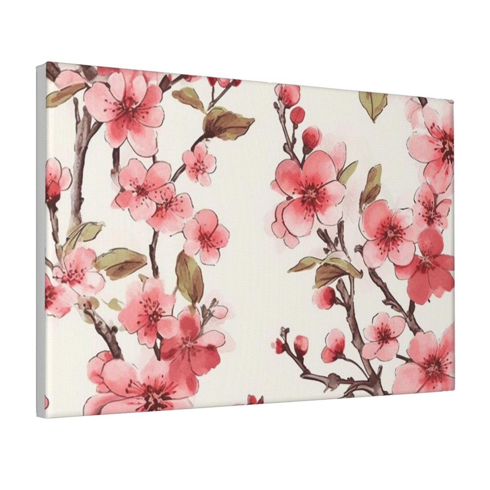 Framed Wall Art for Living Room Art Work, Cherry Blossom Picture Prints Modern Office Wall Paintings Poster Aesthetic Wall Decorations for Home Decor Ready To Hang 8"x12"