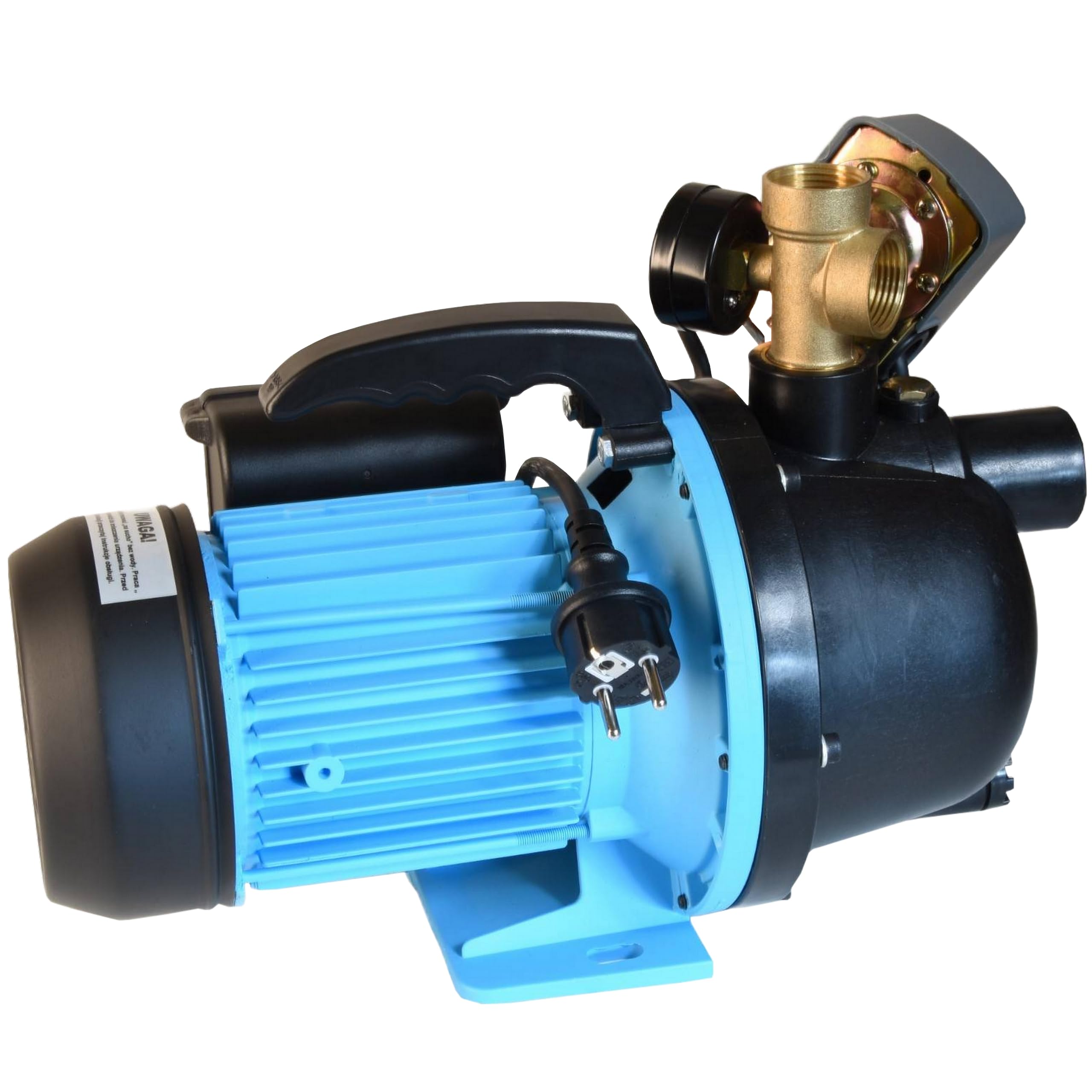 Wasserpumpe HANDY 3000 - Gartenpumpe (550W 3000l/h Förderhöhe 40m) - mit Manometer Druckschalter 5-Wege Verteiler - Tragbare - elektrische Pumpe Hauswasserwerk - für Brauchwasserversorgung Bewässerung