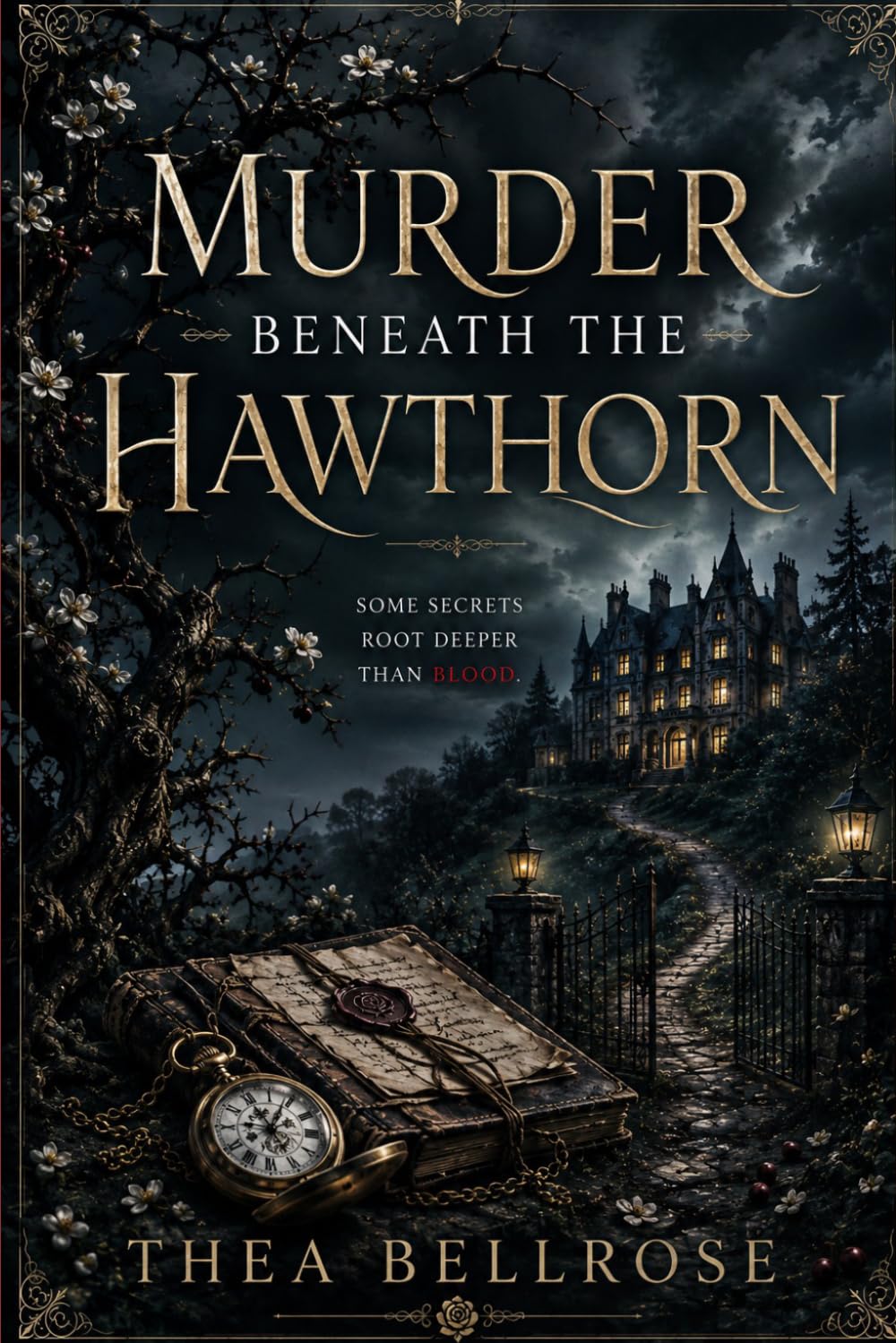 Murder Beneath the Hawthorn: A Cosy English Country House Mystery Featuring a Dead Housekeeper, a Suspicious American Bride, and a Ghost From the Past (The Blackthorn Hollow Mysteries)
