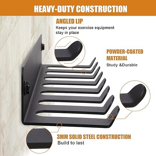 Miniatura 5 de Estante de almacenamiento multiusos para bandas de resistencia, para gimnasio, para entrenamiento, para bandas de resistencia, correas, cuerdas de