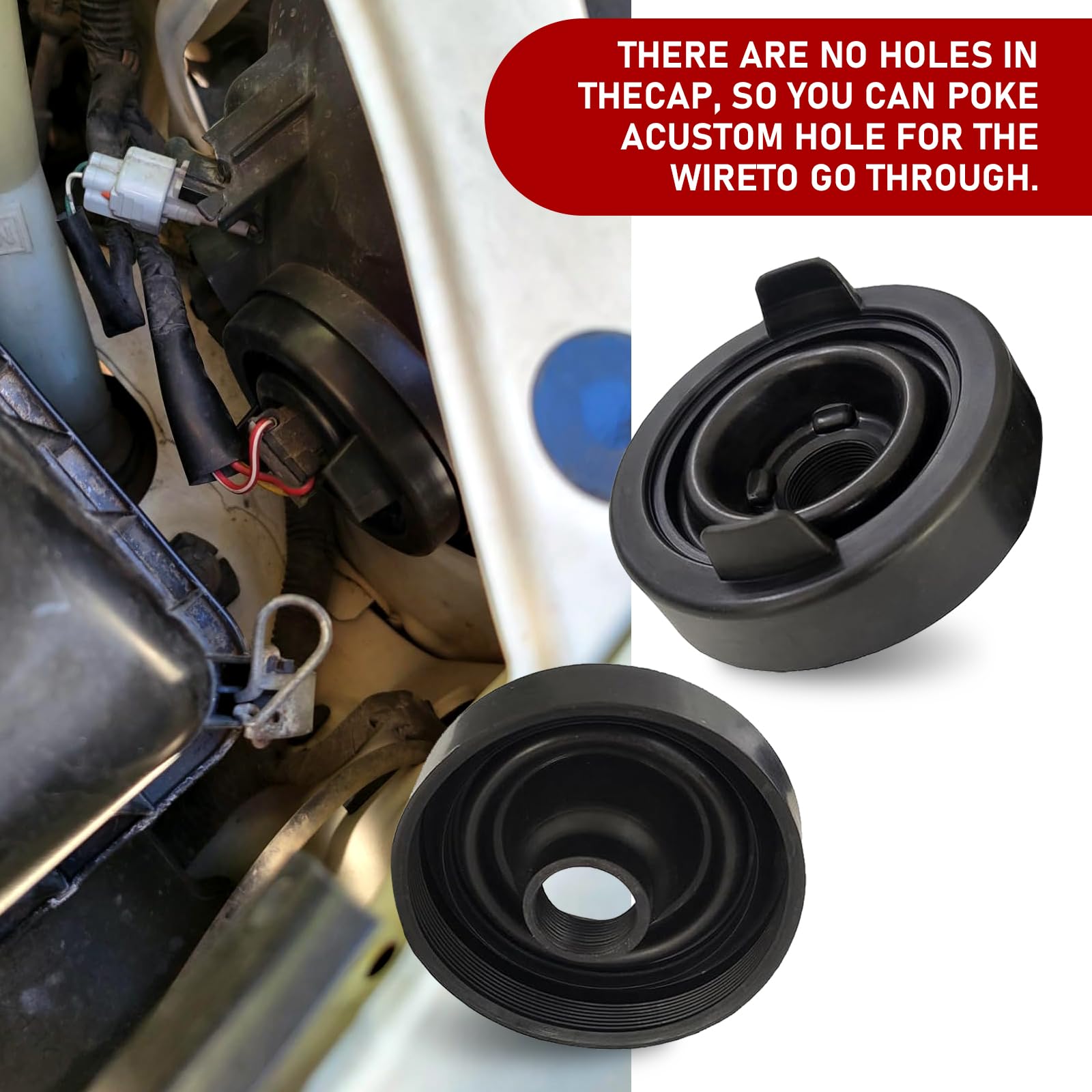 Qiilu Cache Poussiere Phare 208 Couvercle Anti-poussière De Phare 2Pcs 75mm Voiture LED Phare De Remplacement étanche à La Poussière Boîtier En Caoutchouc étanche Couvercle De Joint Capuchons De Pro