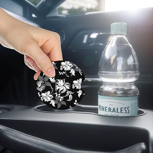 Miniatura 7 de Nipichsha Portavasos para automóvil, posavasos para portavasos de automóvil, paquete de 2 unidades, tapete de goma antideslizante universal con