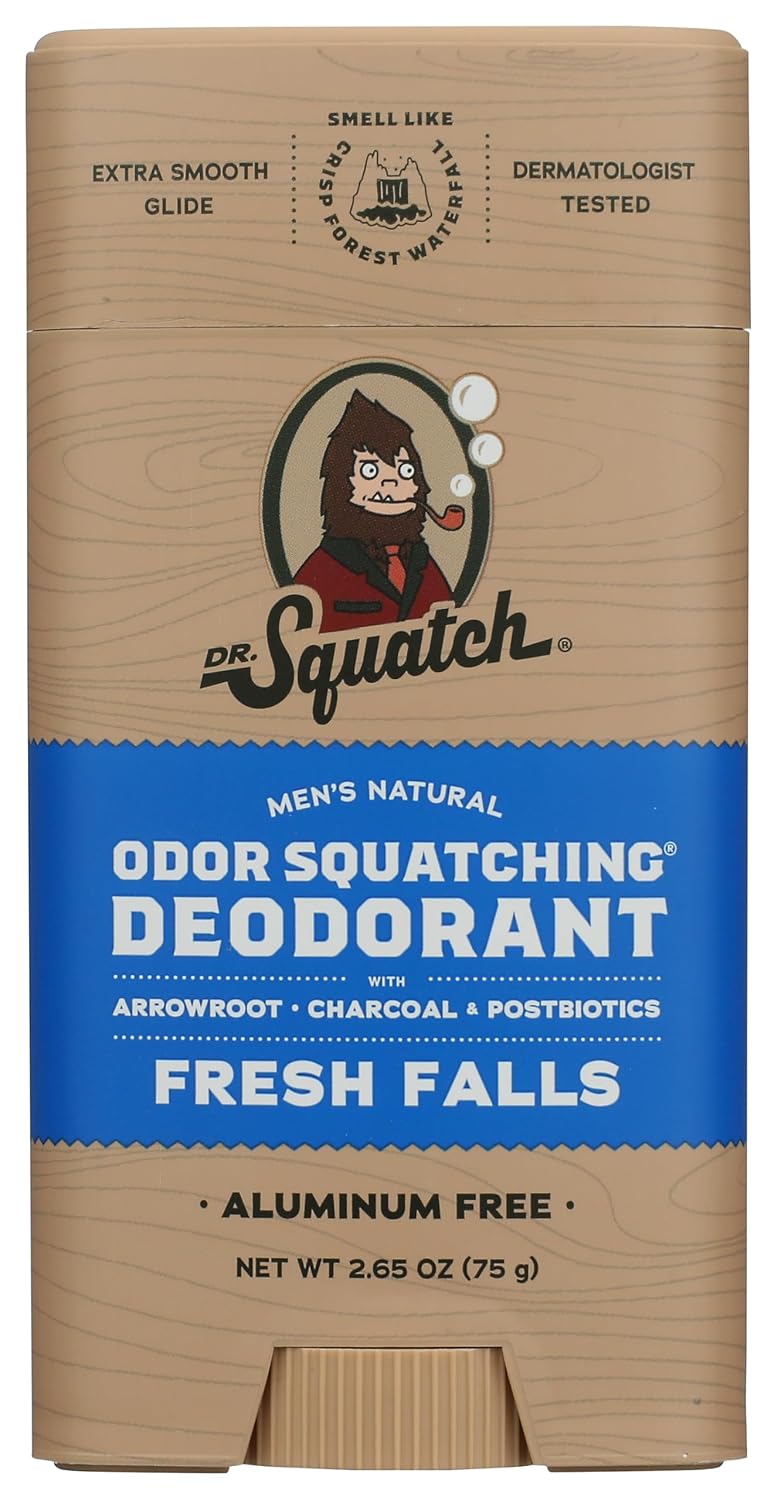 Dr. Squatch Natural Men’s Deodorant, Aluminum Free Deodorant Men (1-Pack)