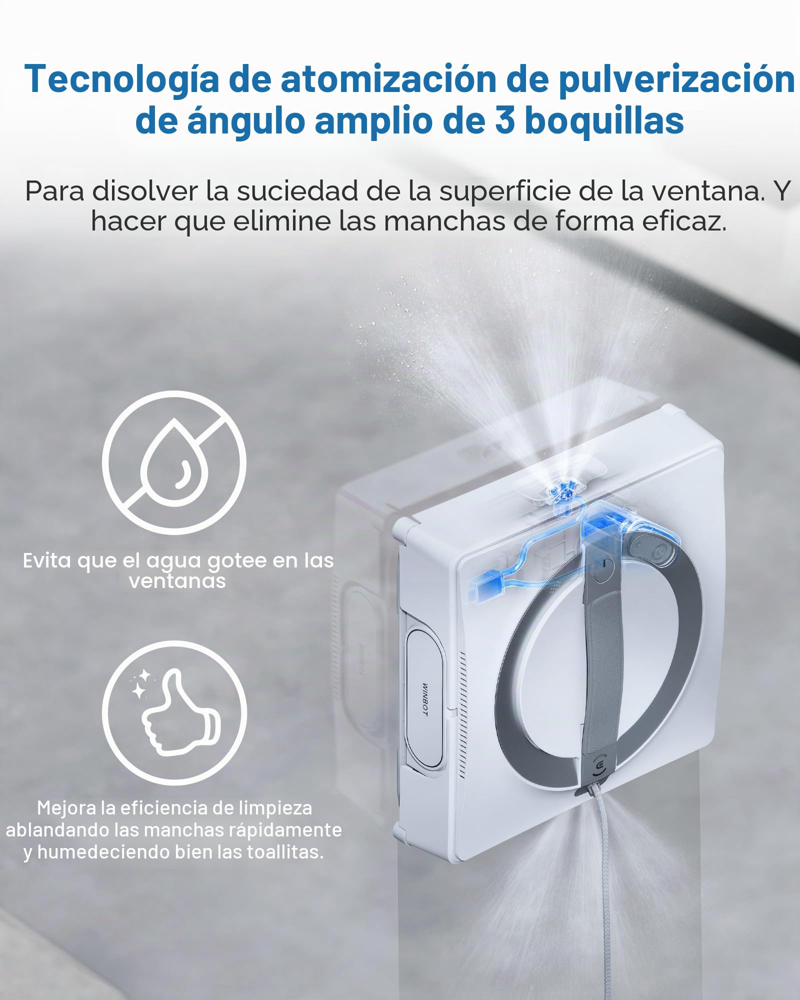 ECOVACS WINBOT W2 Omni Robot Limpiador de Ventanas con estación multifunción 6 en 1, batería integrada de 4500 mAh, Modo de Limpieza de Bordes, tecnología de pulverización de Gran Angular
