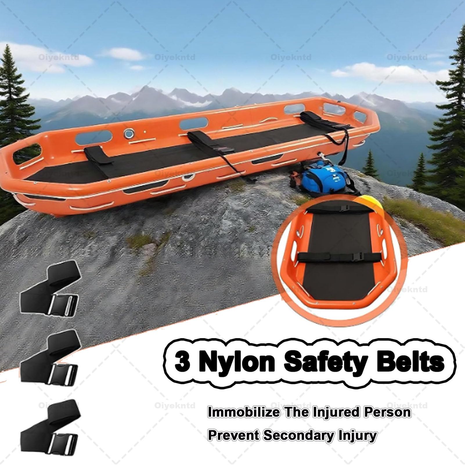 Barella del canestro di salvataggio di emergenza con l'imbracatura speciale, resistente separabile portatile per il salvataggio della montagna del mare dell'aria