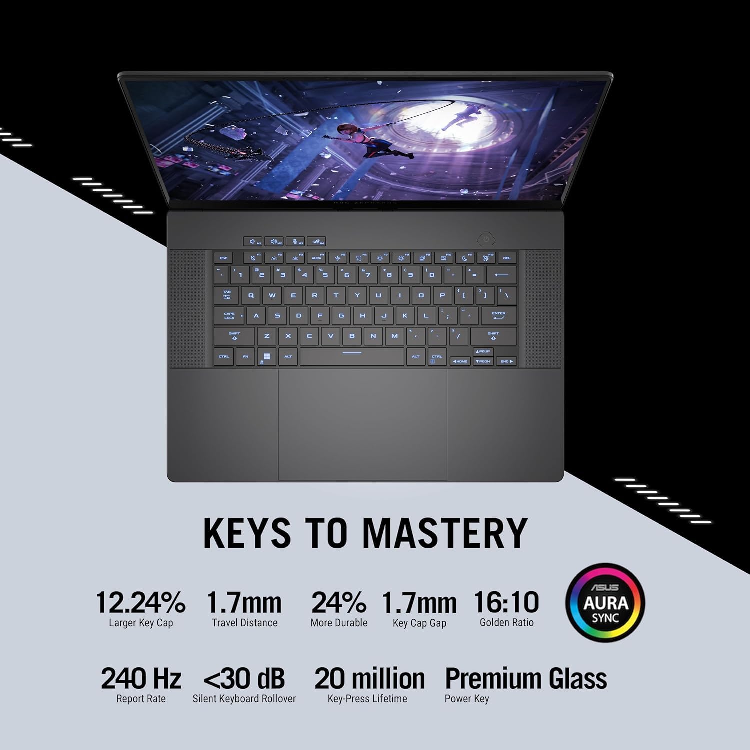 Laptop para jogos ASUS ROG Zephyrus G16 GU605MI 2024, Intel Ultra
