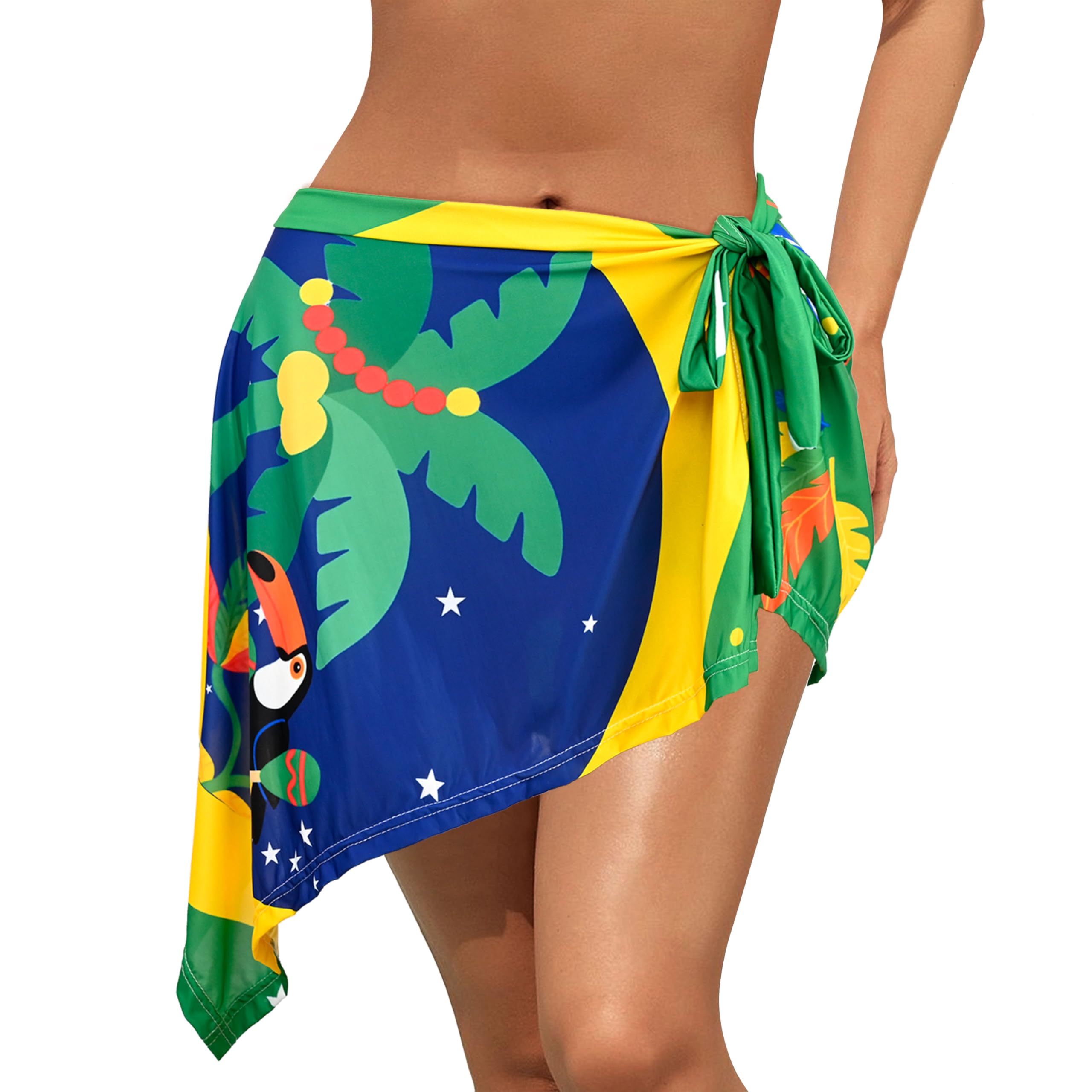 Watermelon Women Swimsuit Cover Ups Beach Bikini Wrap Sarong Bathing Suit Short Skirt For Swimwear