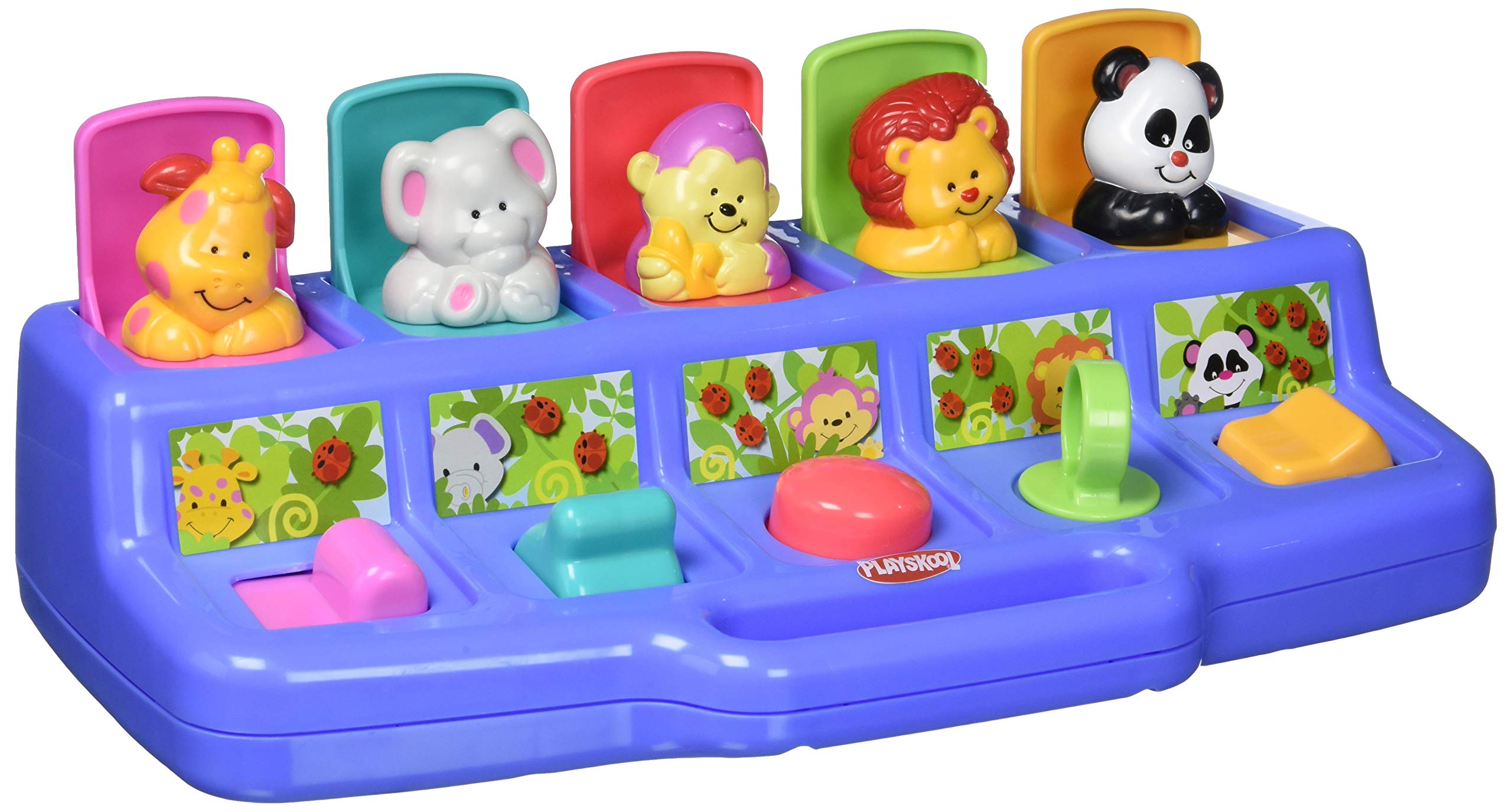 Playskool Busy Poppin' Pals Pop-Up Activity Toy for Babies and Toddlers Ages 9 Months and Up (Amazon Exclusive), Blue