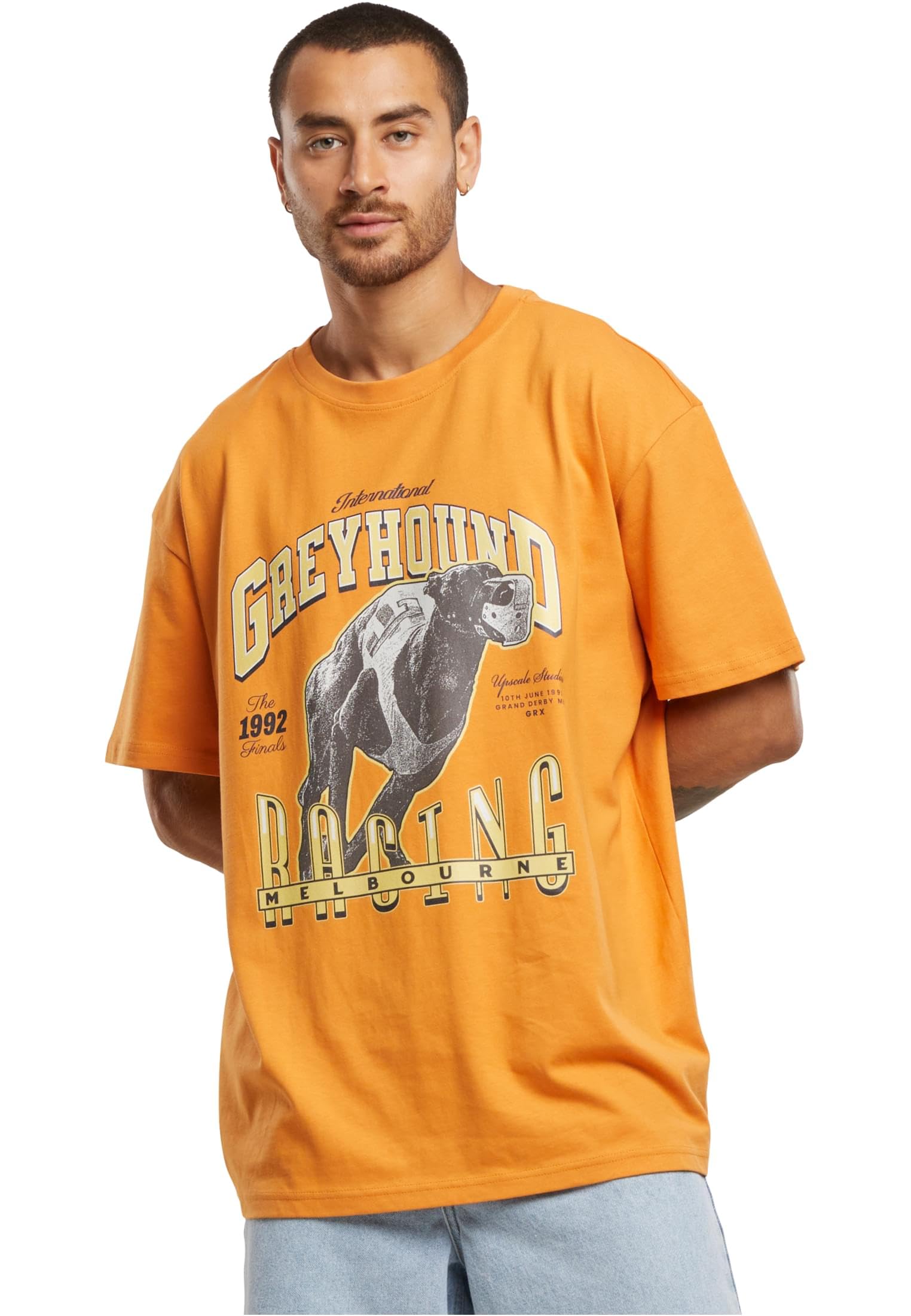 Mister Tee Greyhound Racing Oversize Tee, Forgotten Orange, M