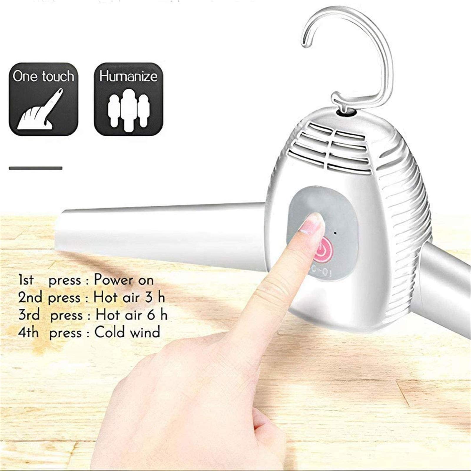 DanDiBo Portabiancheria Asciugatrice A Libera Installazione Bianco - Foto 8